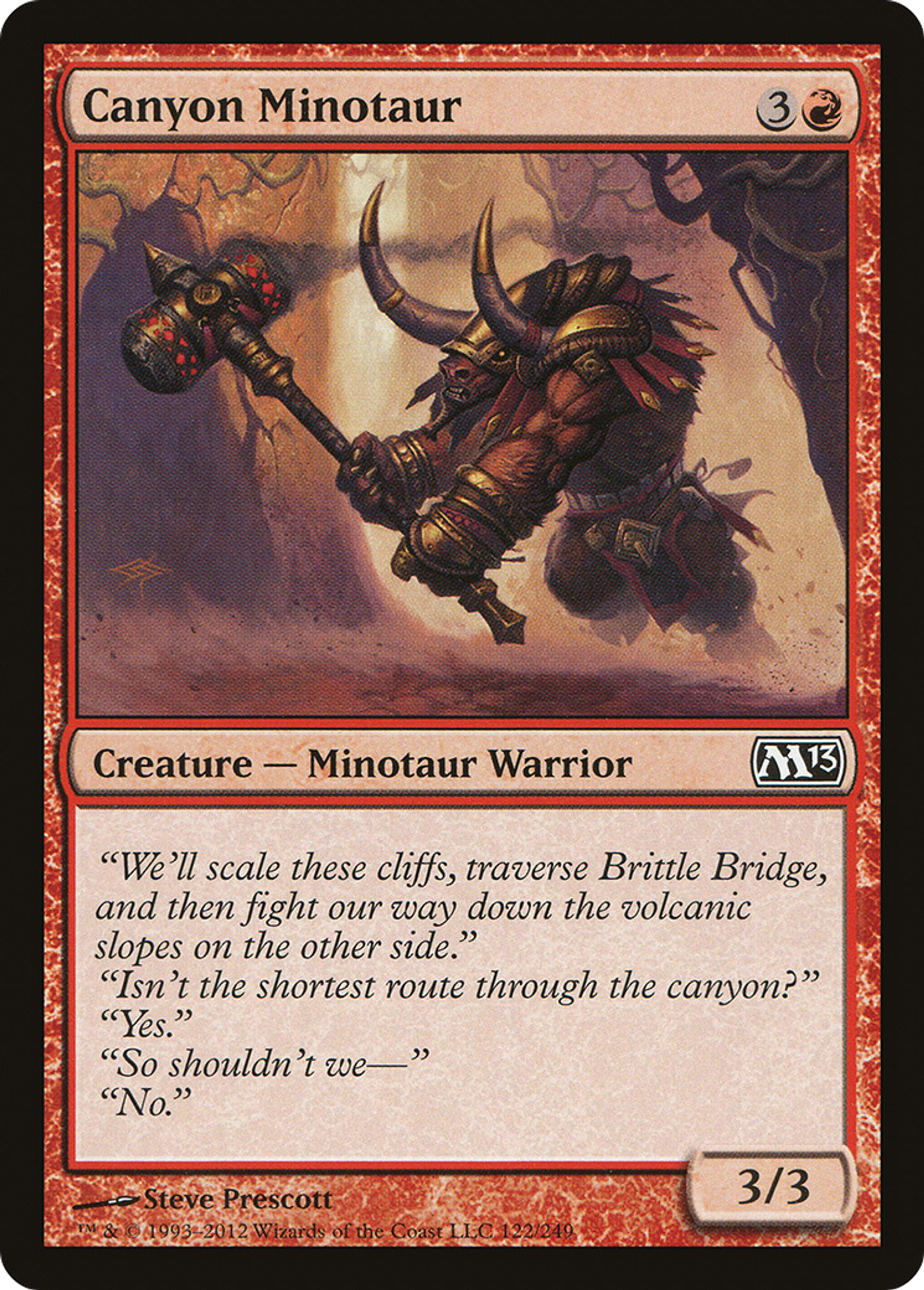 Canyon Minotaur — Magic 2013 — Magic: The Gathering