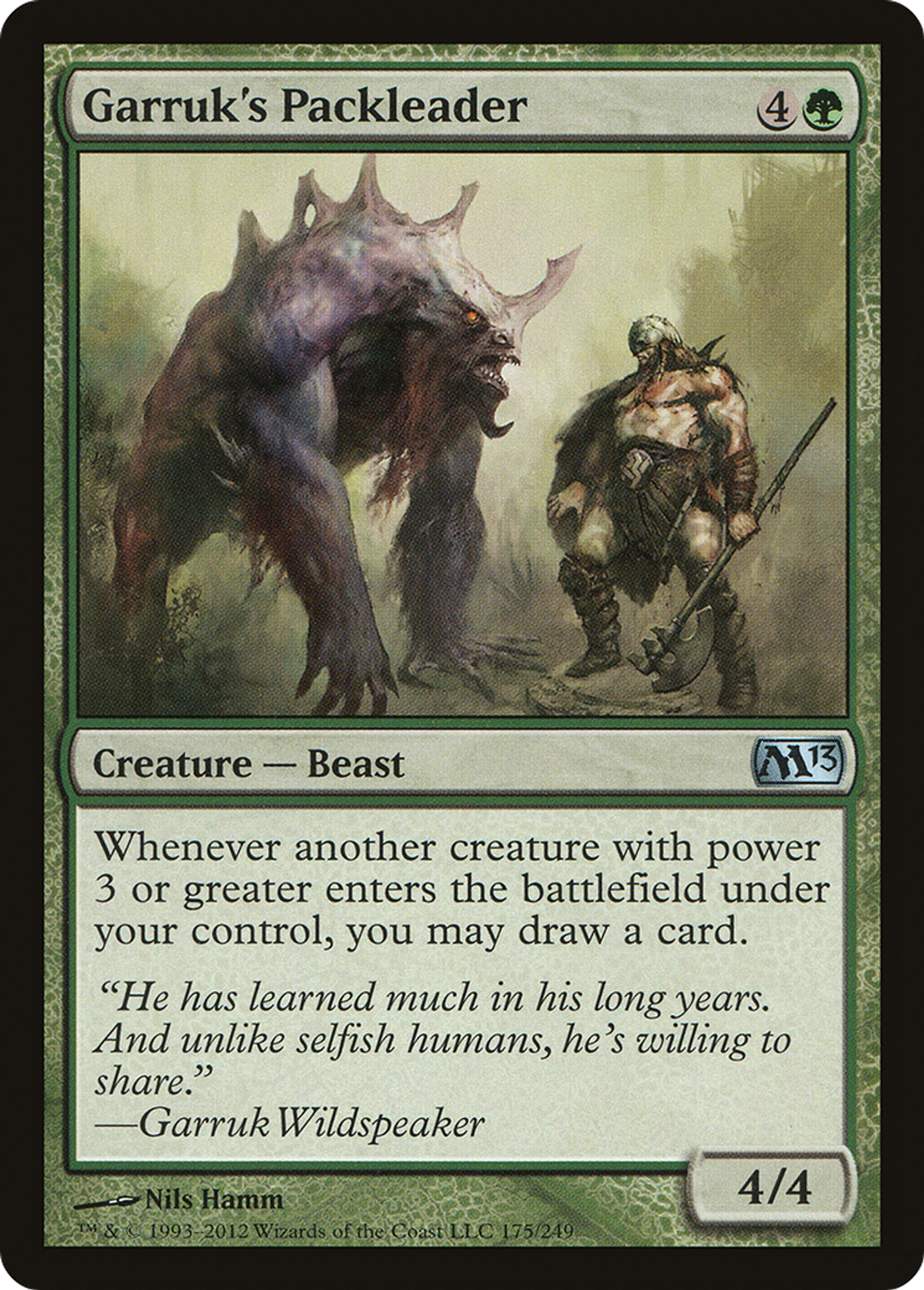 Garruk's Packleader — Magic 2013 — Magic: The Gathering
