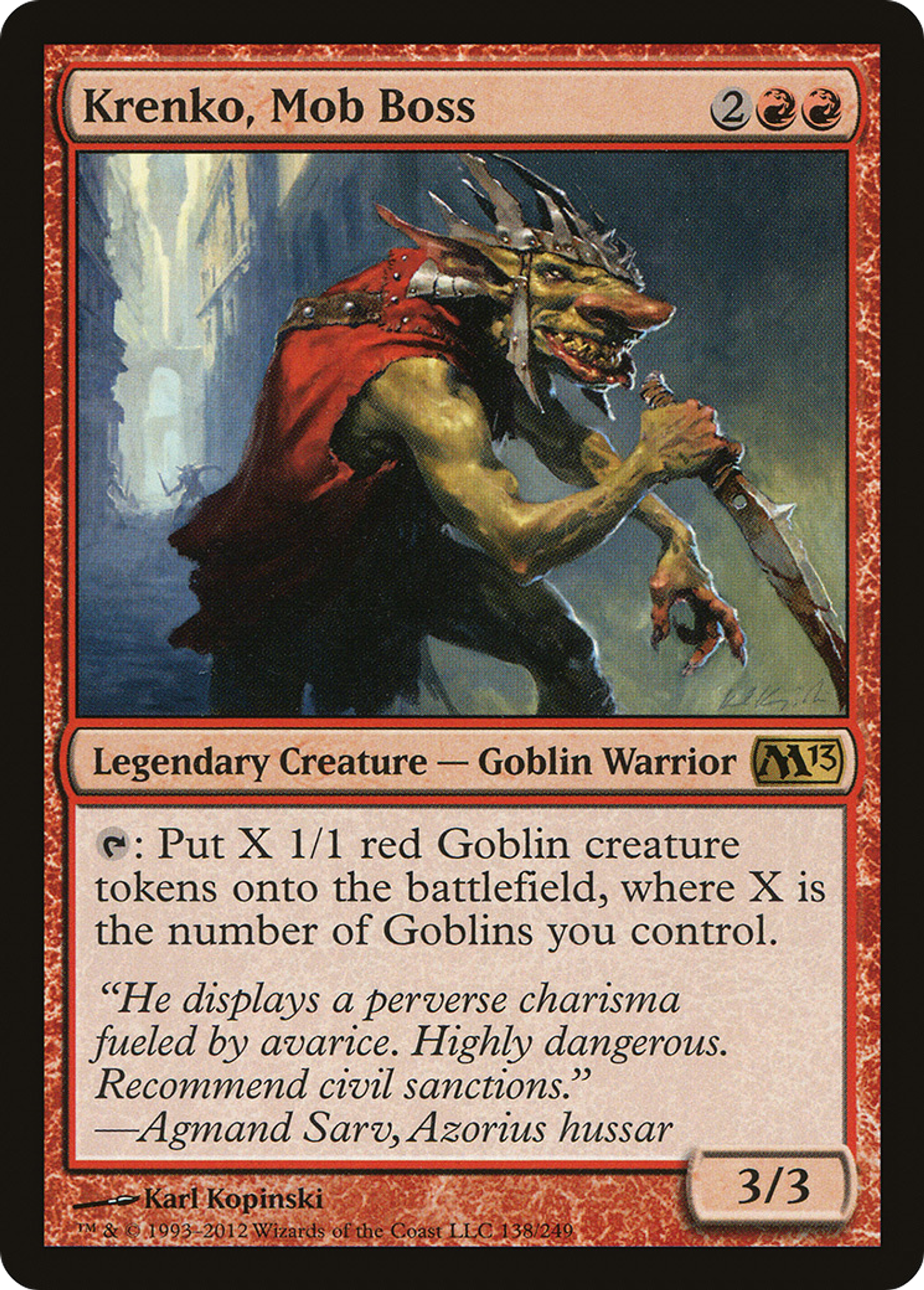 Krenko, Mob Boss — Magic 2013 — Magic: The Gathering