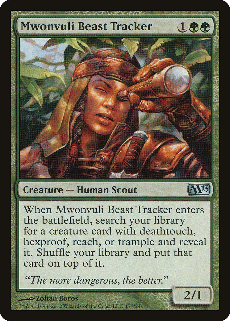 Mwonvuli Beast Tracker — Magic 2013 — Magic: The Gathering