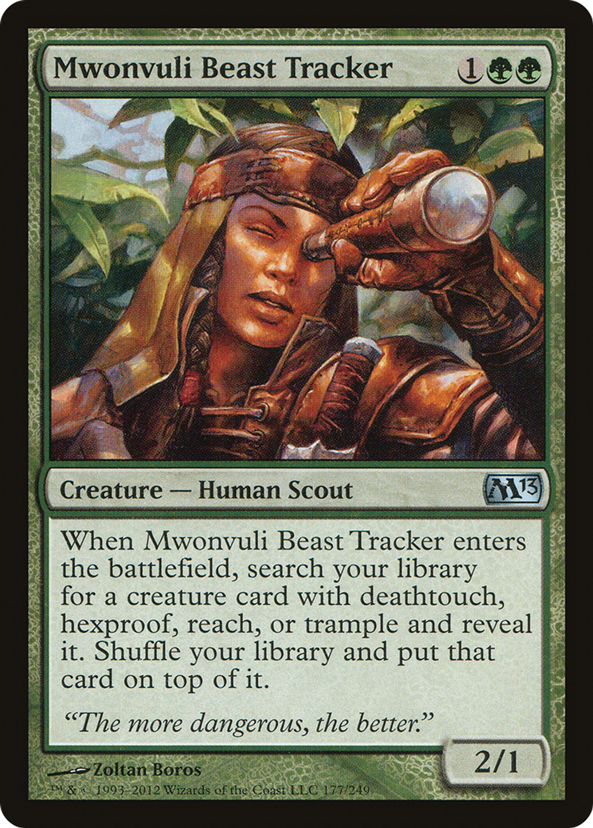 Mwonvuli Beast Tracker — Magic 2013 — Magic: The Gathering