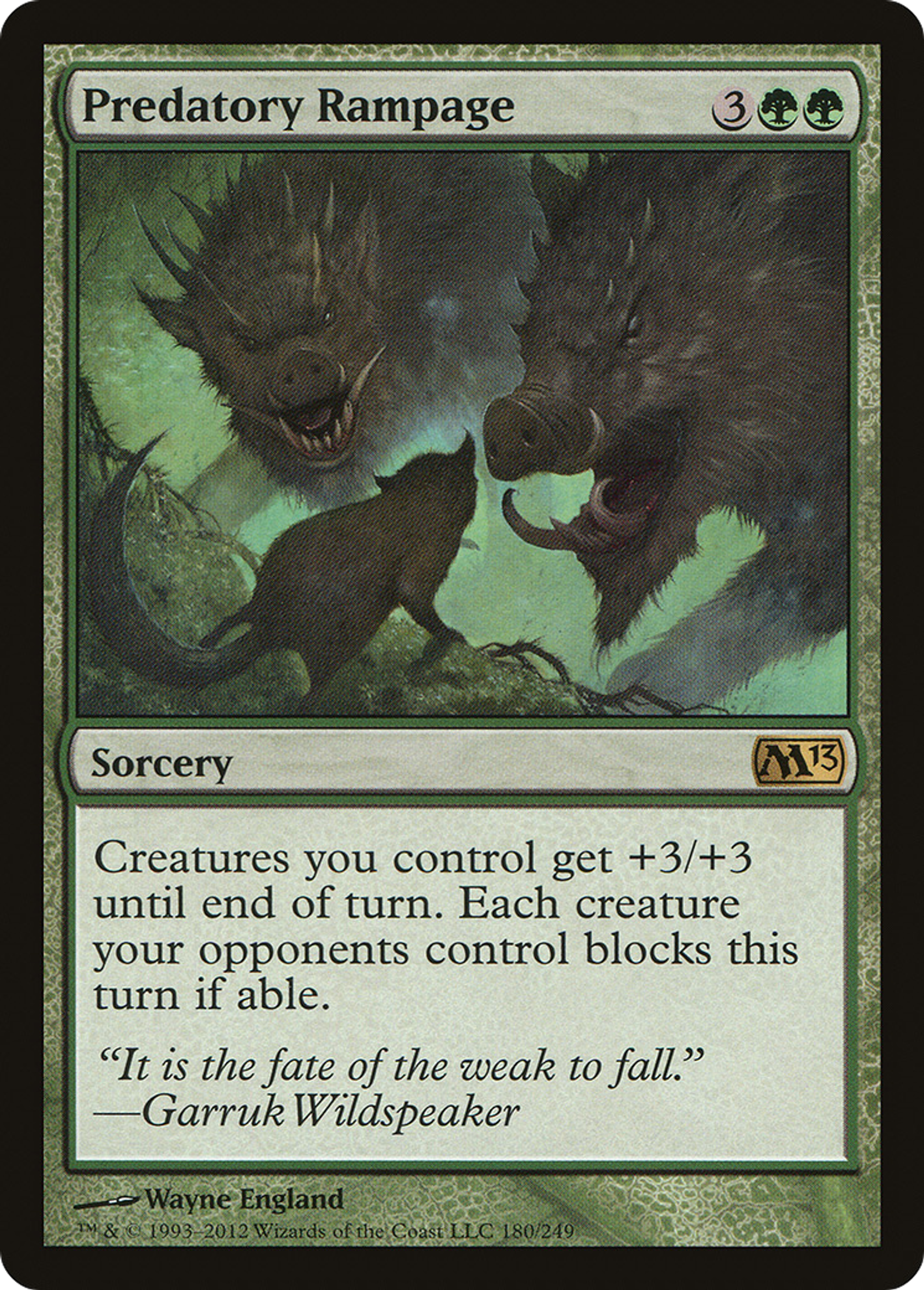 Predatory Rampage — Magic 2013 — Magic: The Gathering