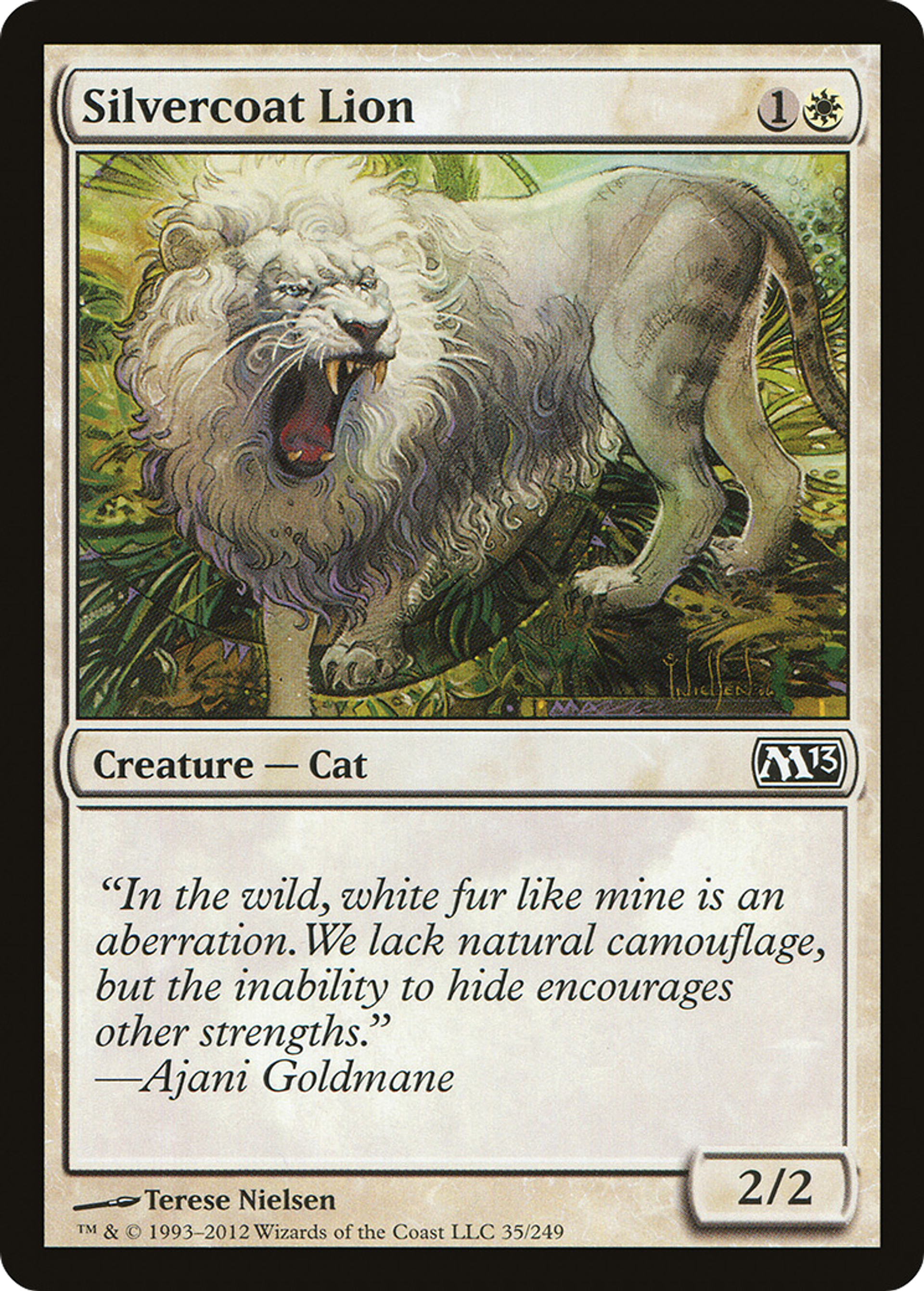 Silvercoat Lion — Magic 2013 — Magic: The Gathering