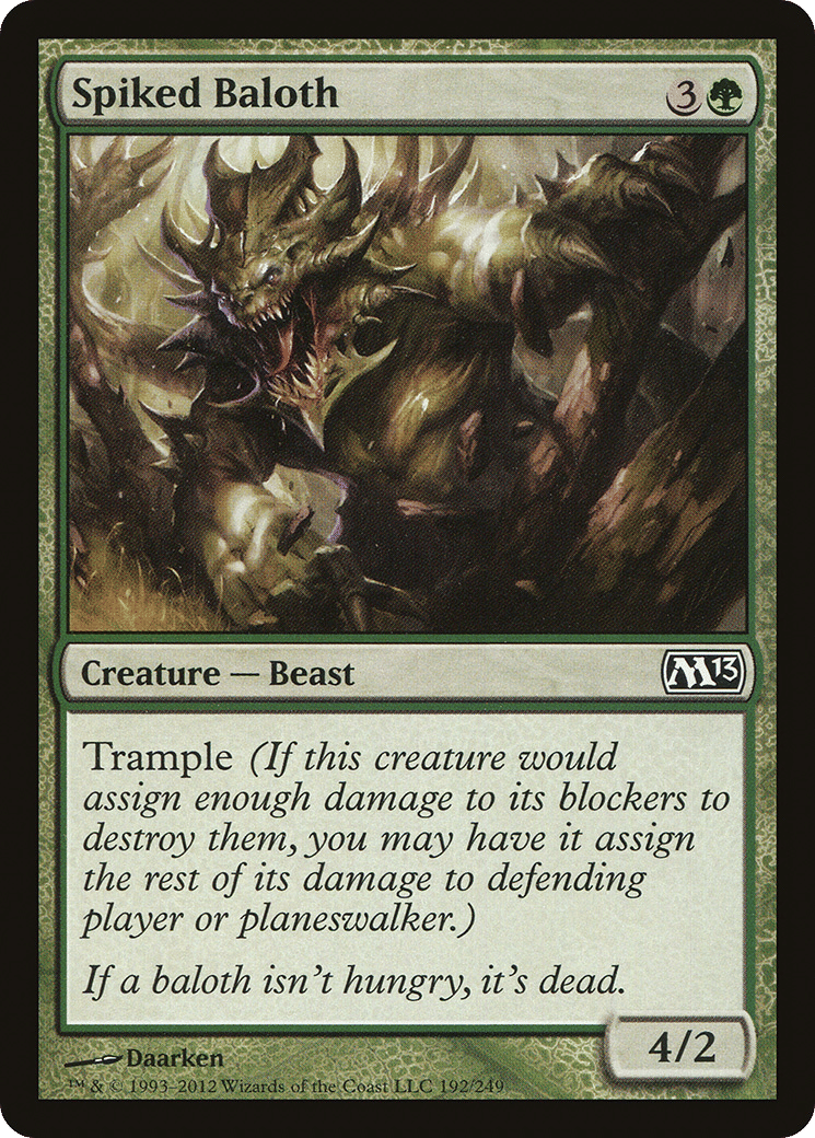 Spiked Baloth — Magic 2013 — Magic: The Gathering