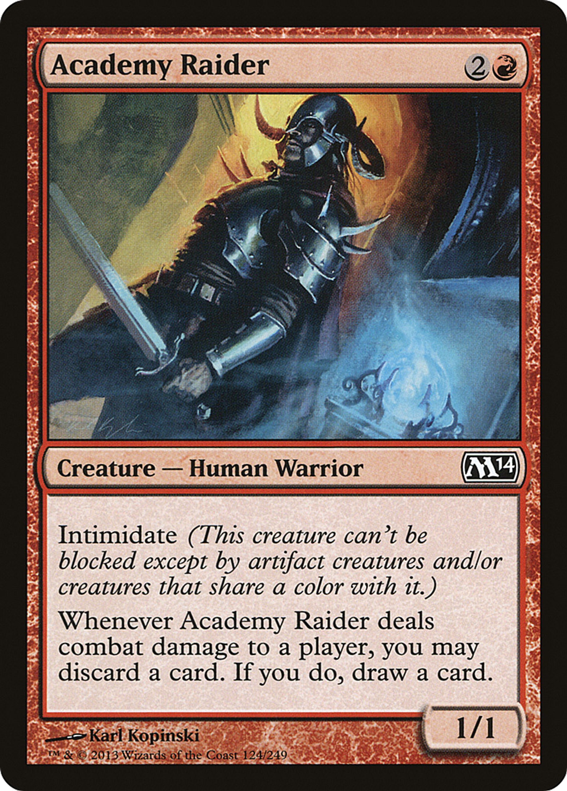 Academy Raider — Magic 2014 — Magic: The Gathering