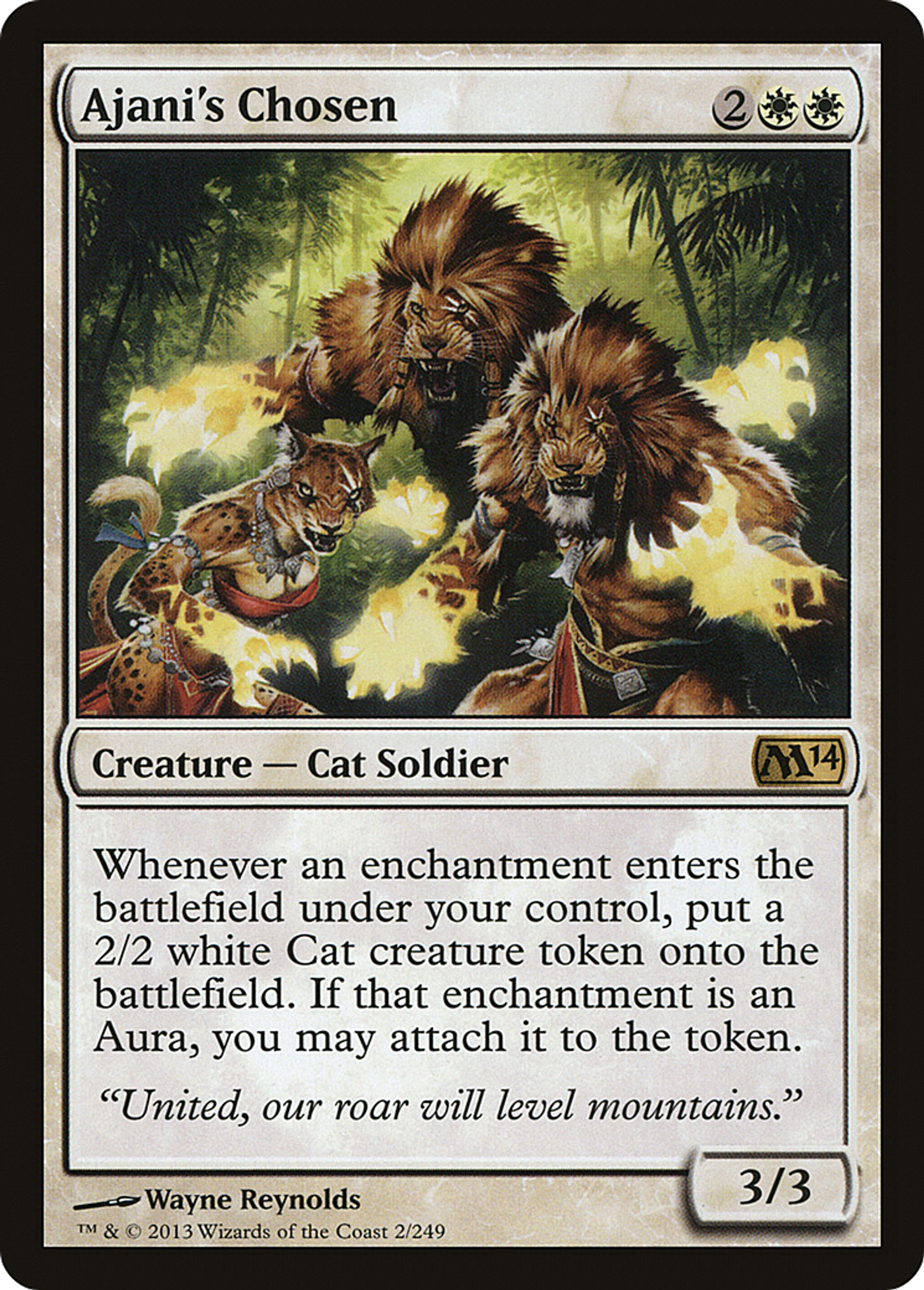 Ajani's Chosen — Magic 2014 — Magic: The Gathering