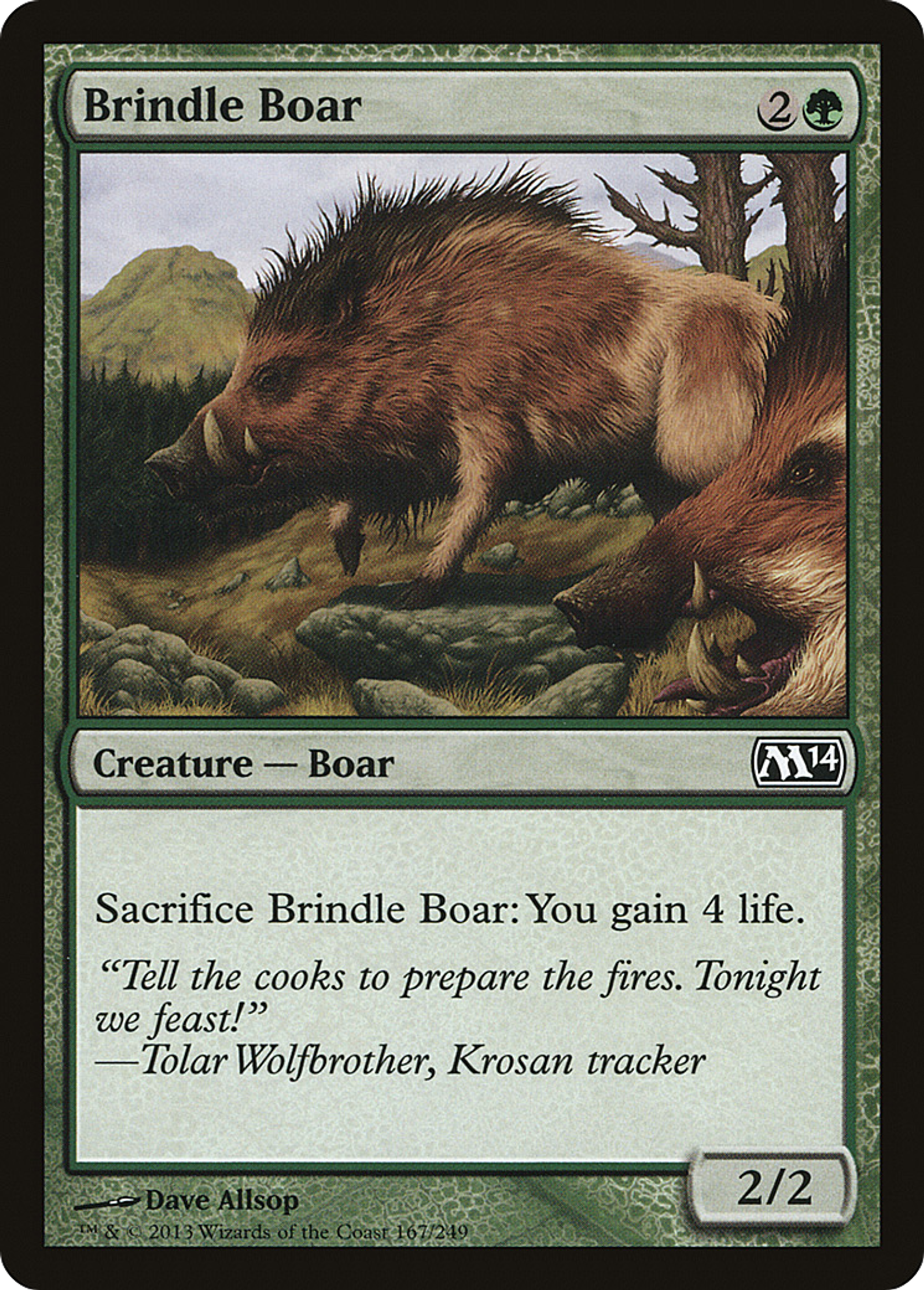Brindle Boar — Magic 2014 — Magic: The Gathering