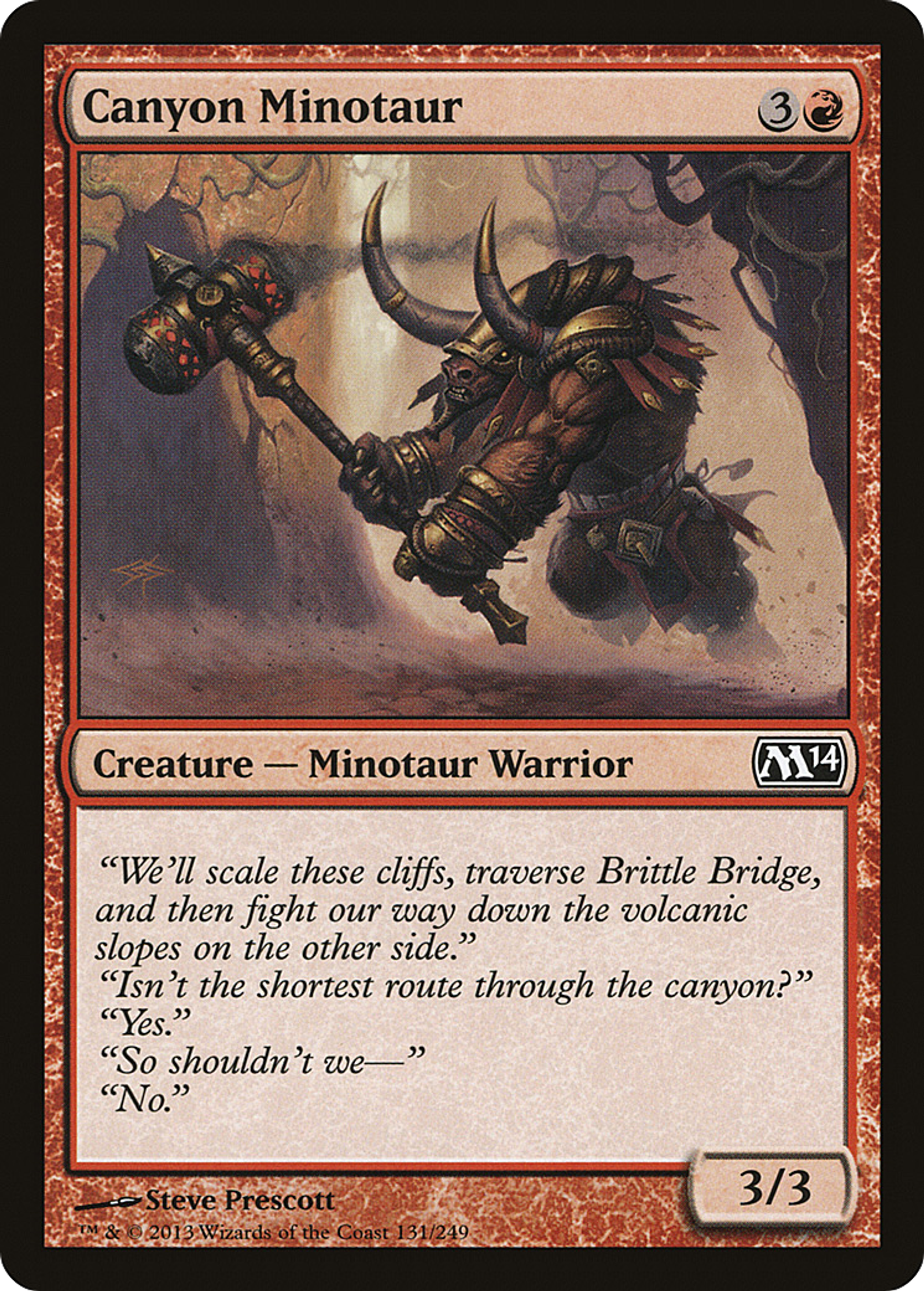 Minotaure des canyons — Magic 2014 — Magic: The Gathering