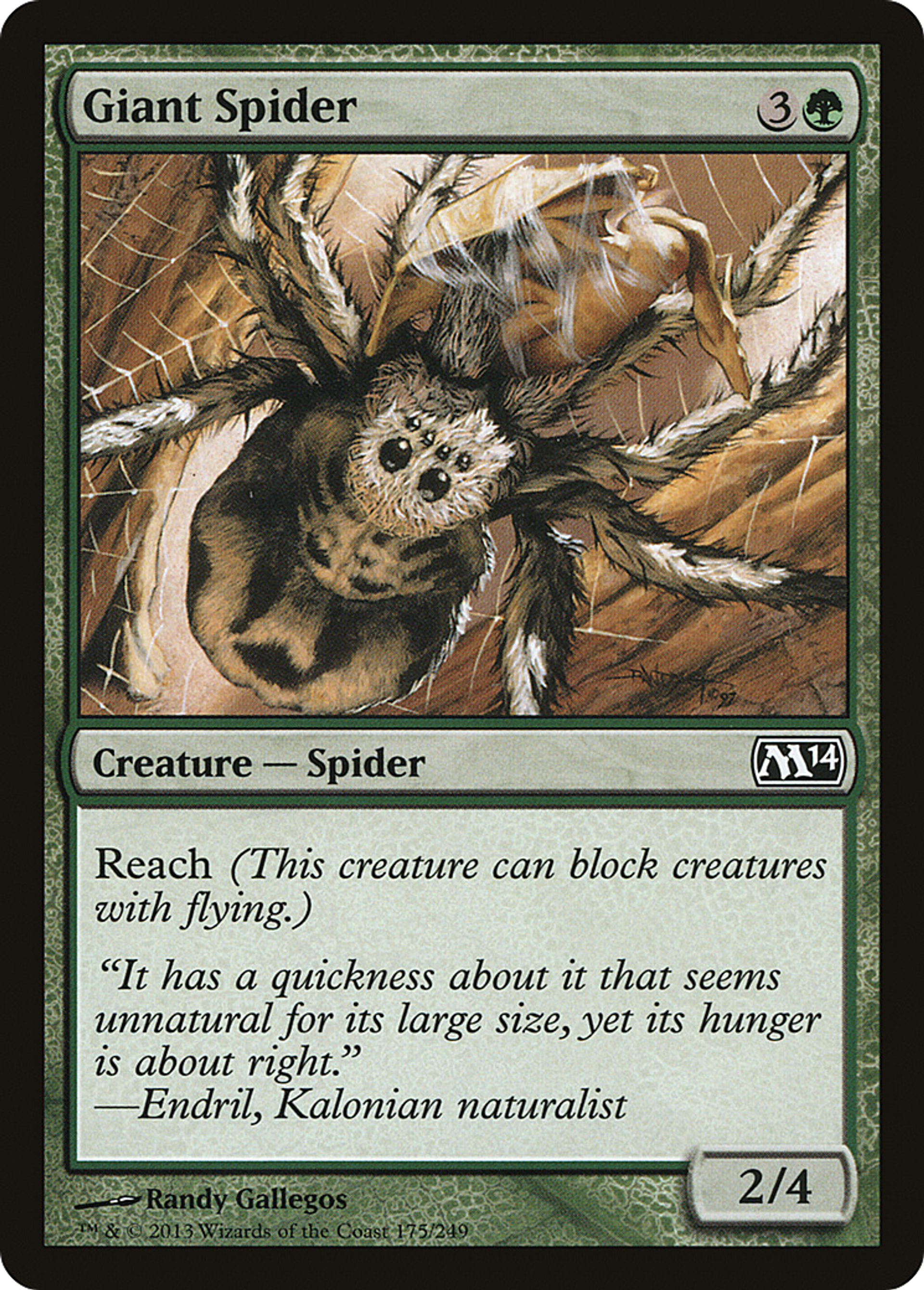 Giant Spider — Magic 2014 — Magic: The Gathering