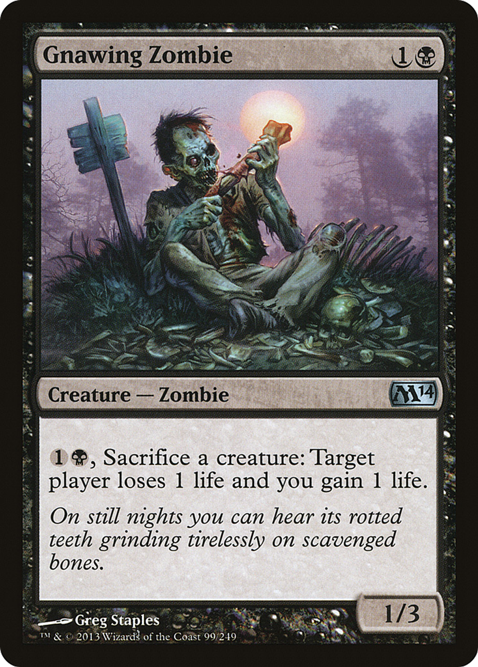 Gnawing Zombie — Magic 2014 — Magic: The Gathering