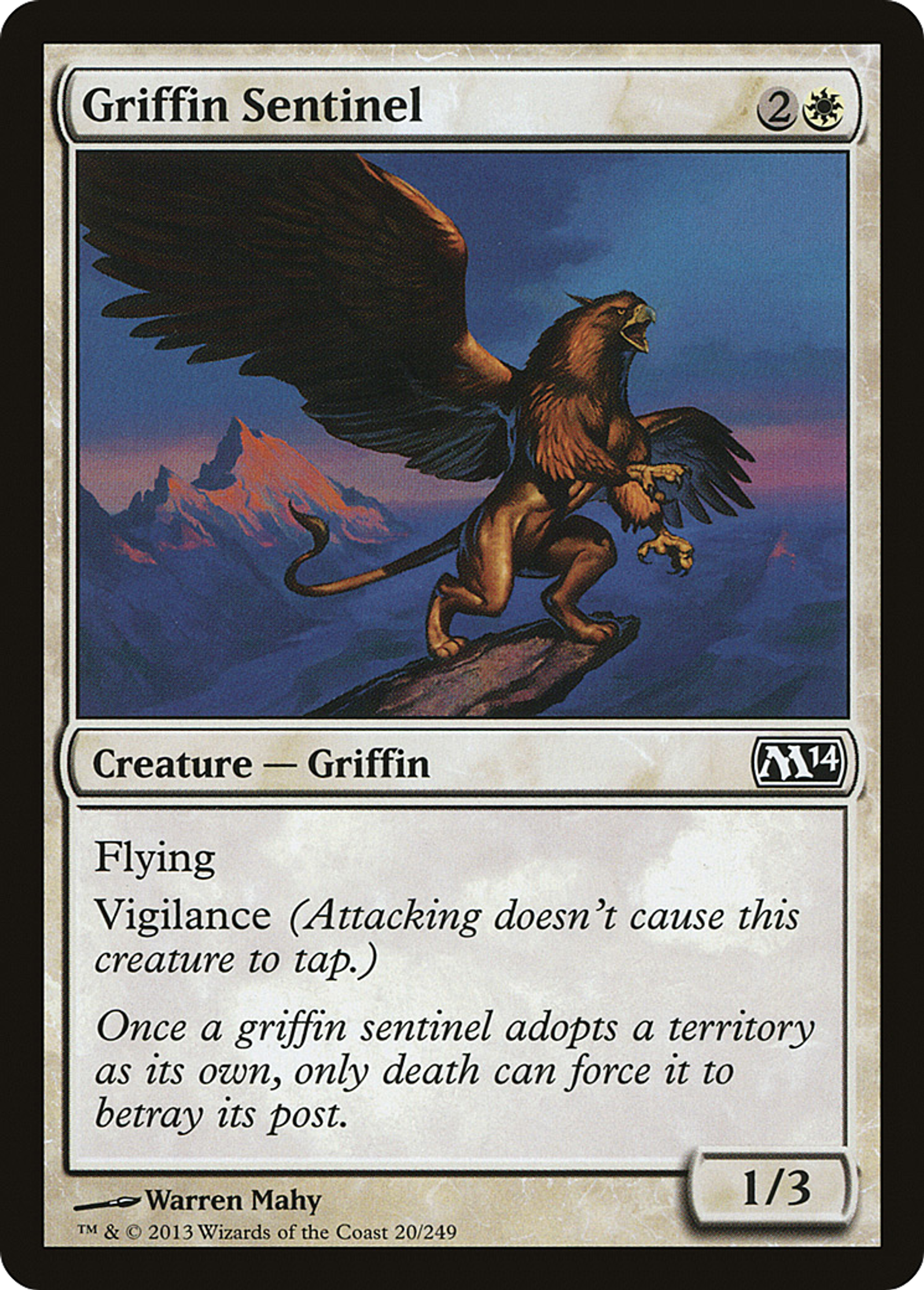 Griffin Sentinel — Magic 2014 — Magic: The Gathering