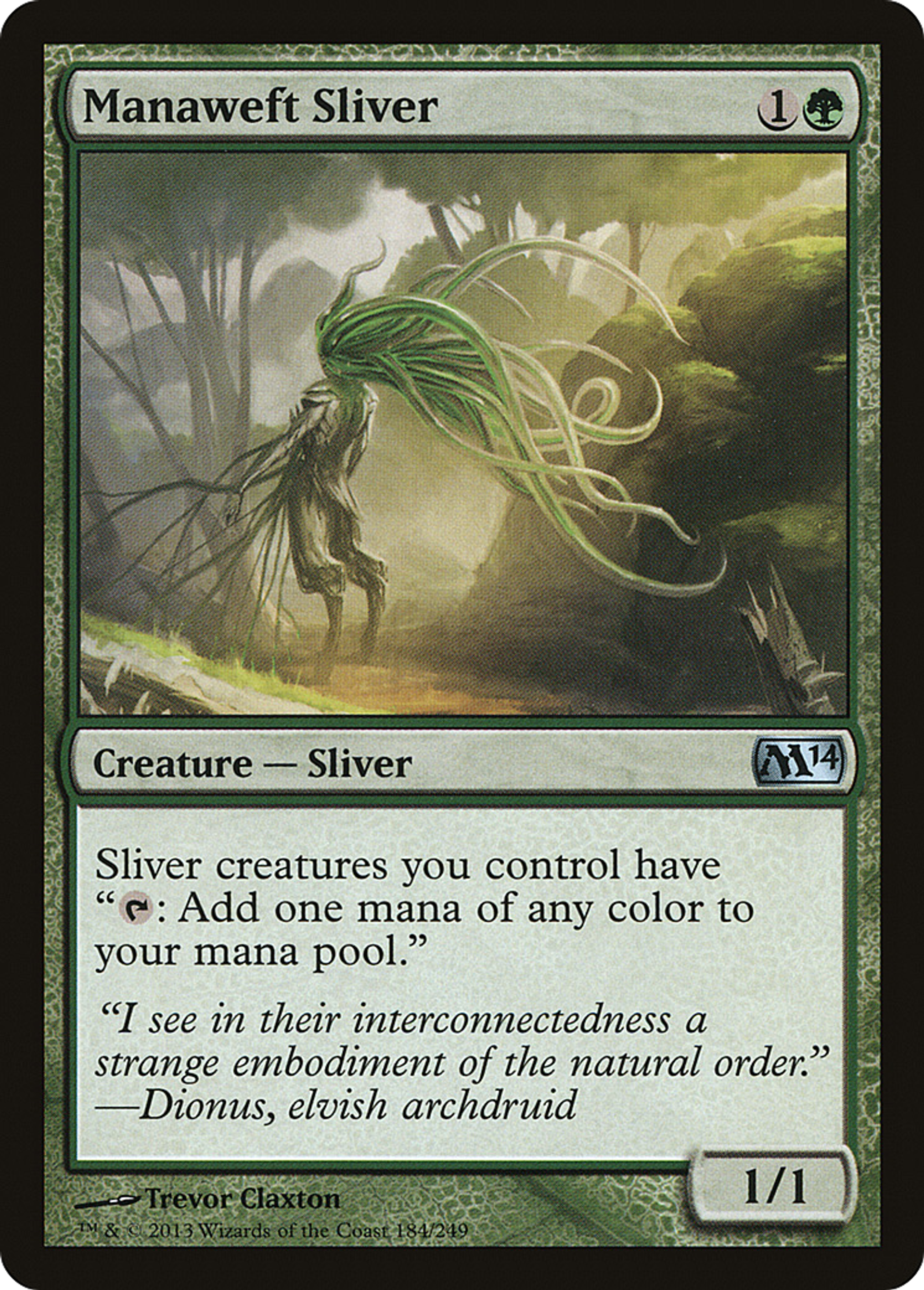 Manaweft Sliver — Magic 2014 — Magic: The Gathering