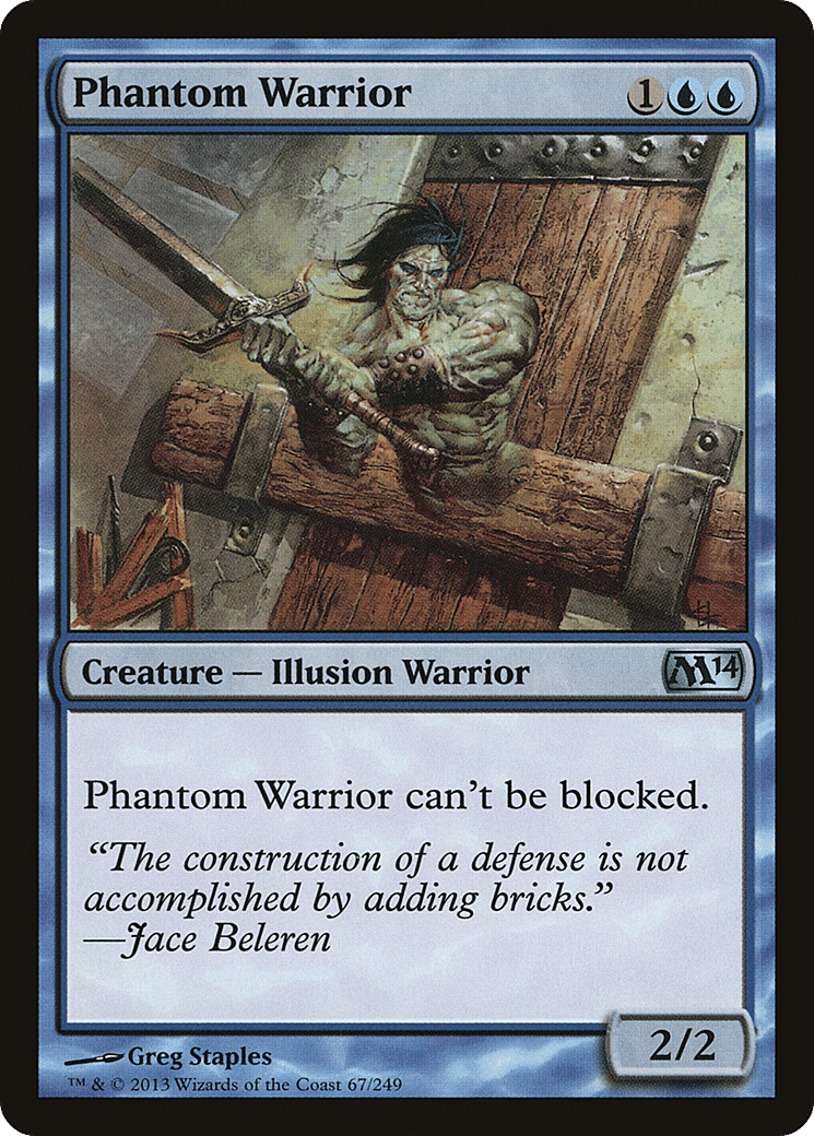 Phantom Warrior — Magic 2014 — Magic: The Gathering
