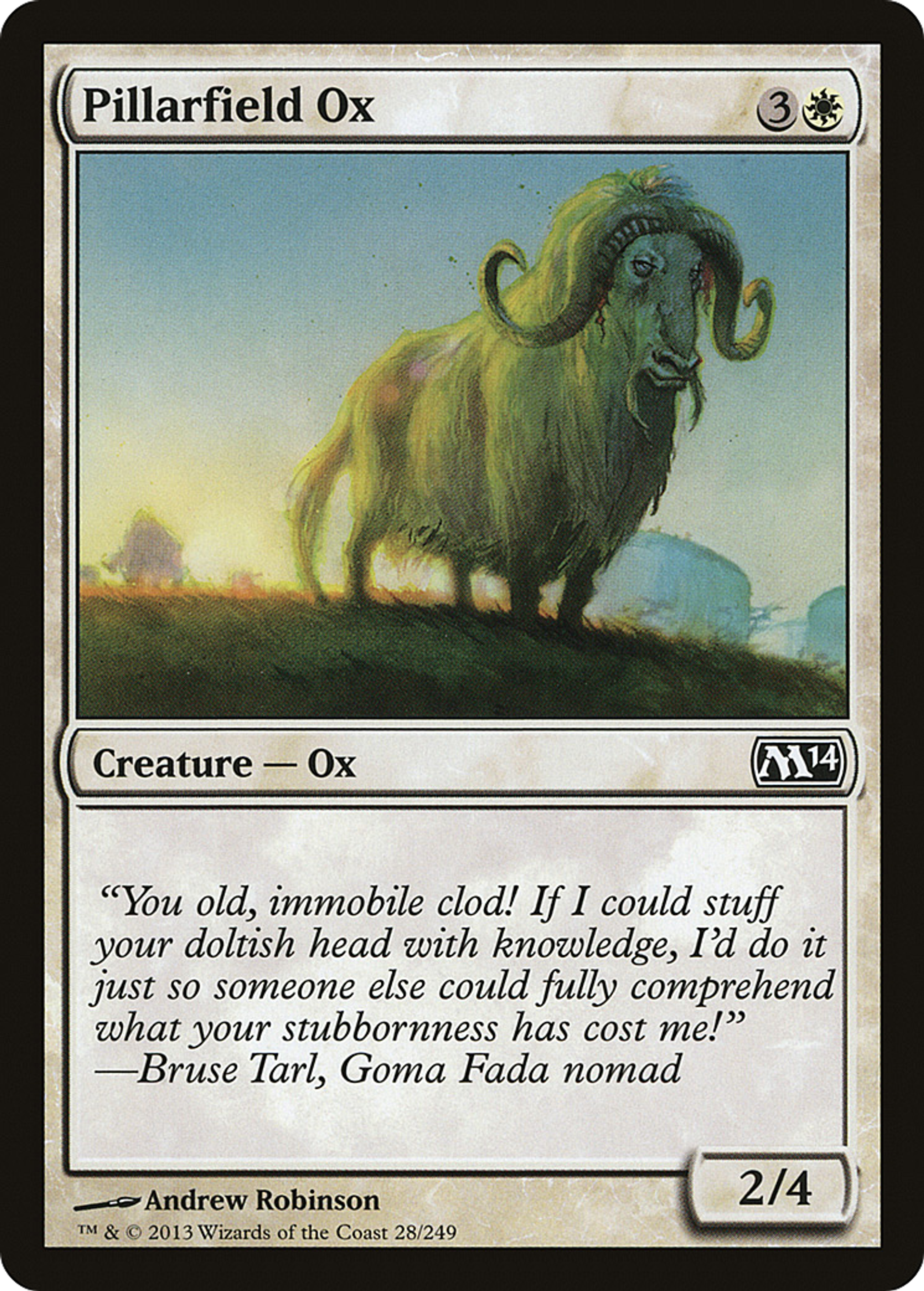 Pillarfield Ox — Magic 2014 — Magic: The Gathering