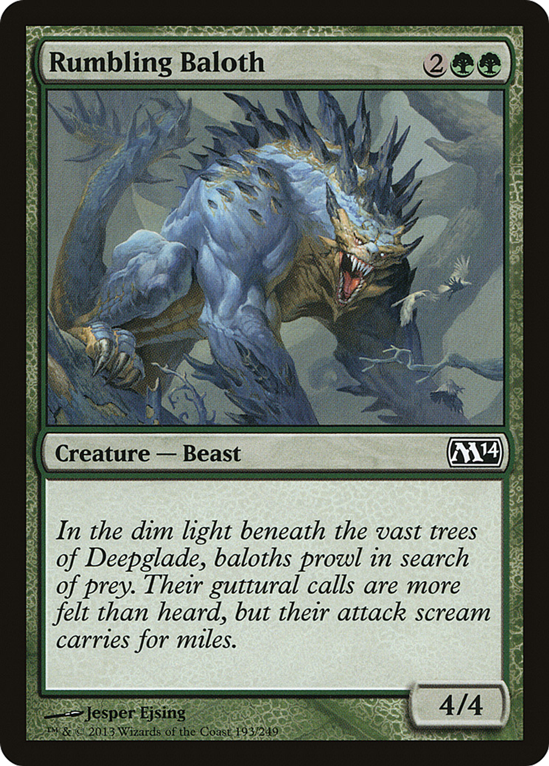Rumbling Baloth — Magic 2014 — Magic: The Gathering
