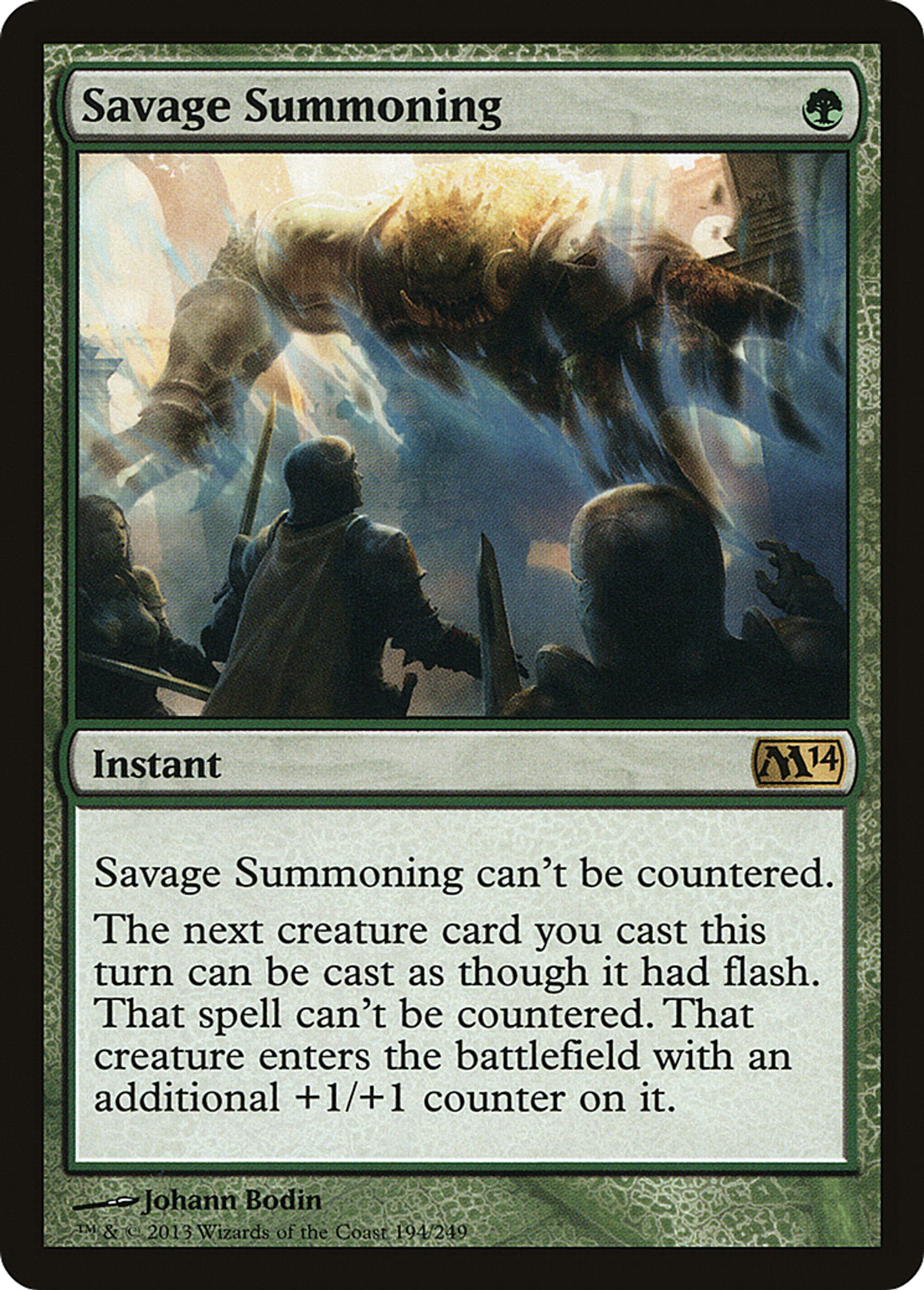 Savage Summoning — Magic 2014 — Magic: The Gathering
