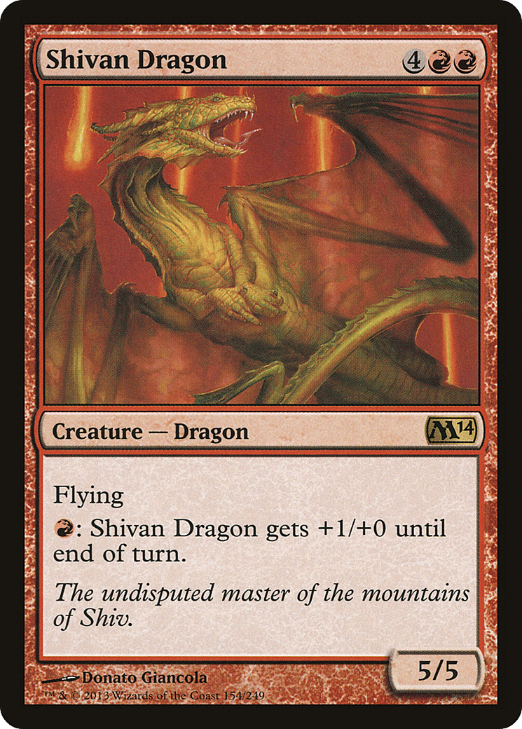 Shivan Dragon — Magic 2014 — Magic: The Gathering