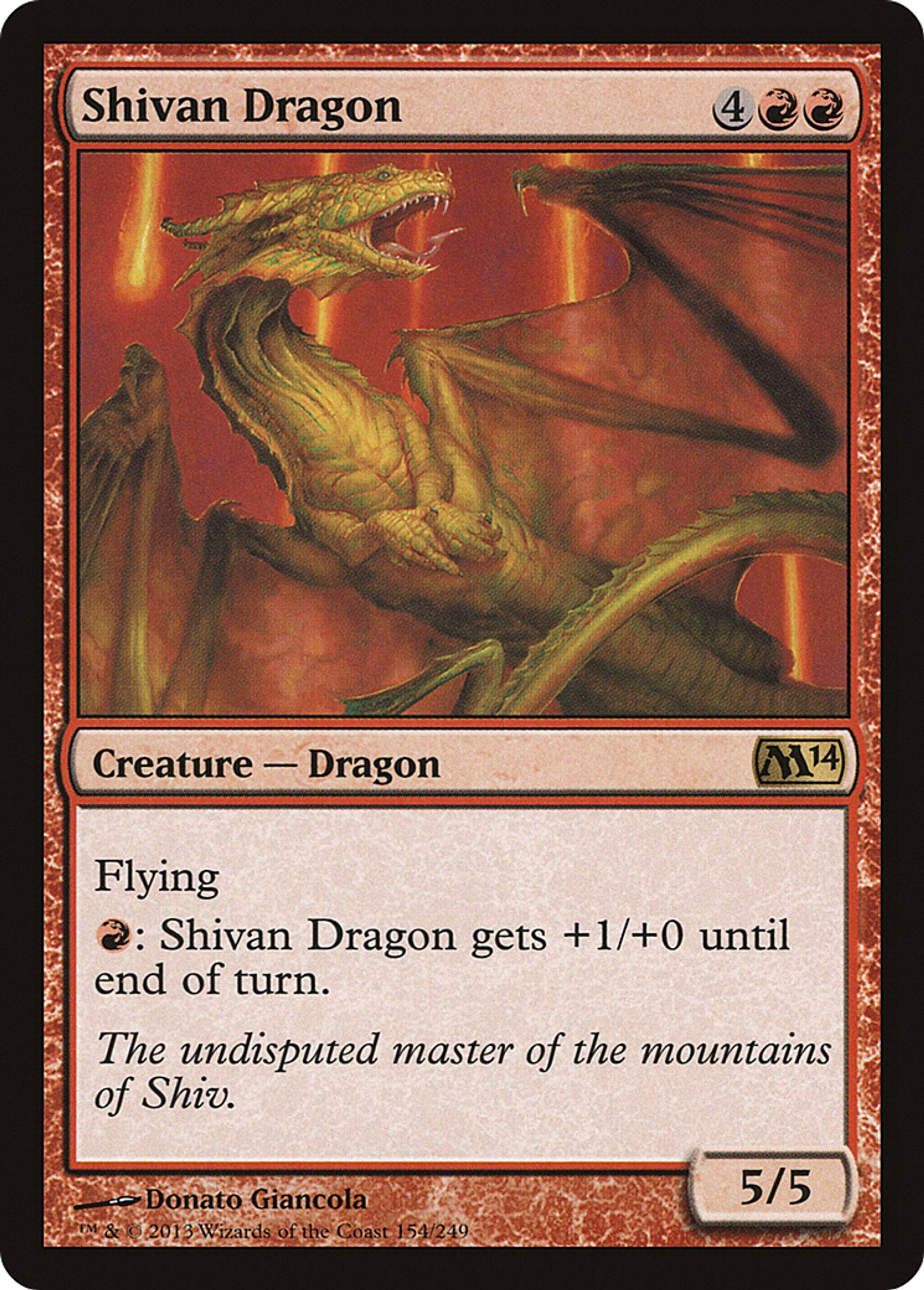 Shivan Dragon — Magic 2014 — Magic: The Gathering
