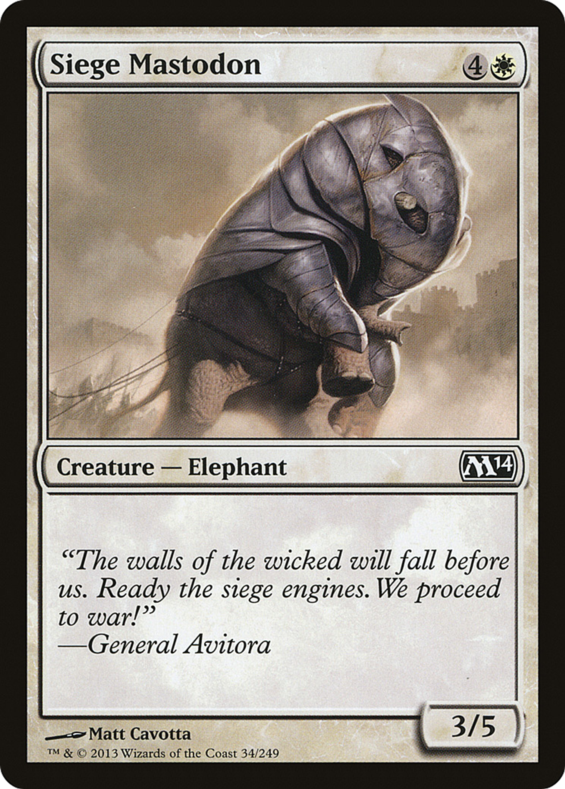 Siege Mastodon — Magic 2014 — Magic: The Gathering