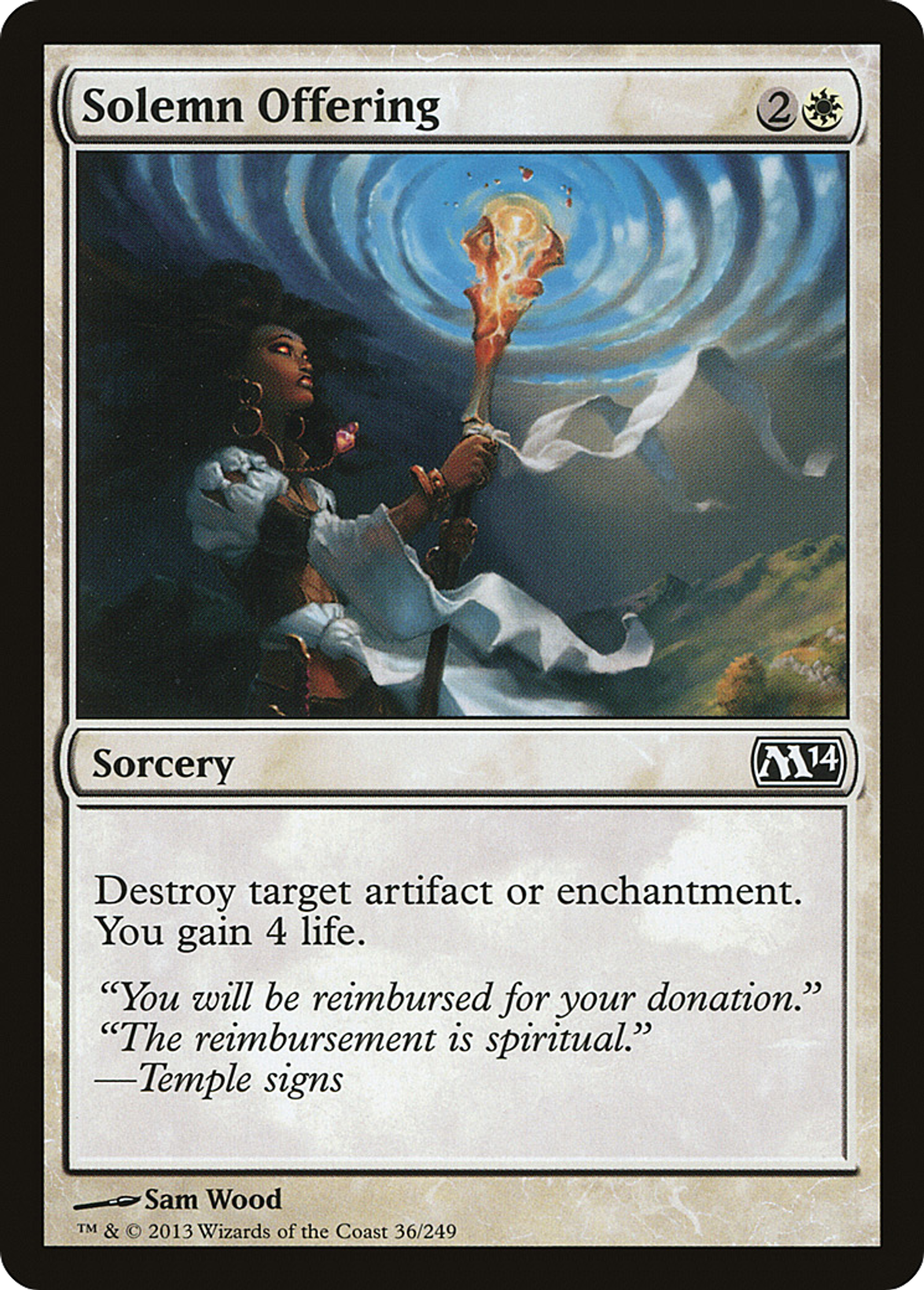 Solemn Offering — Magic 2014 — Magic: The Gathering