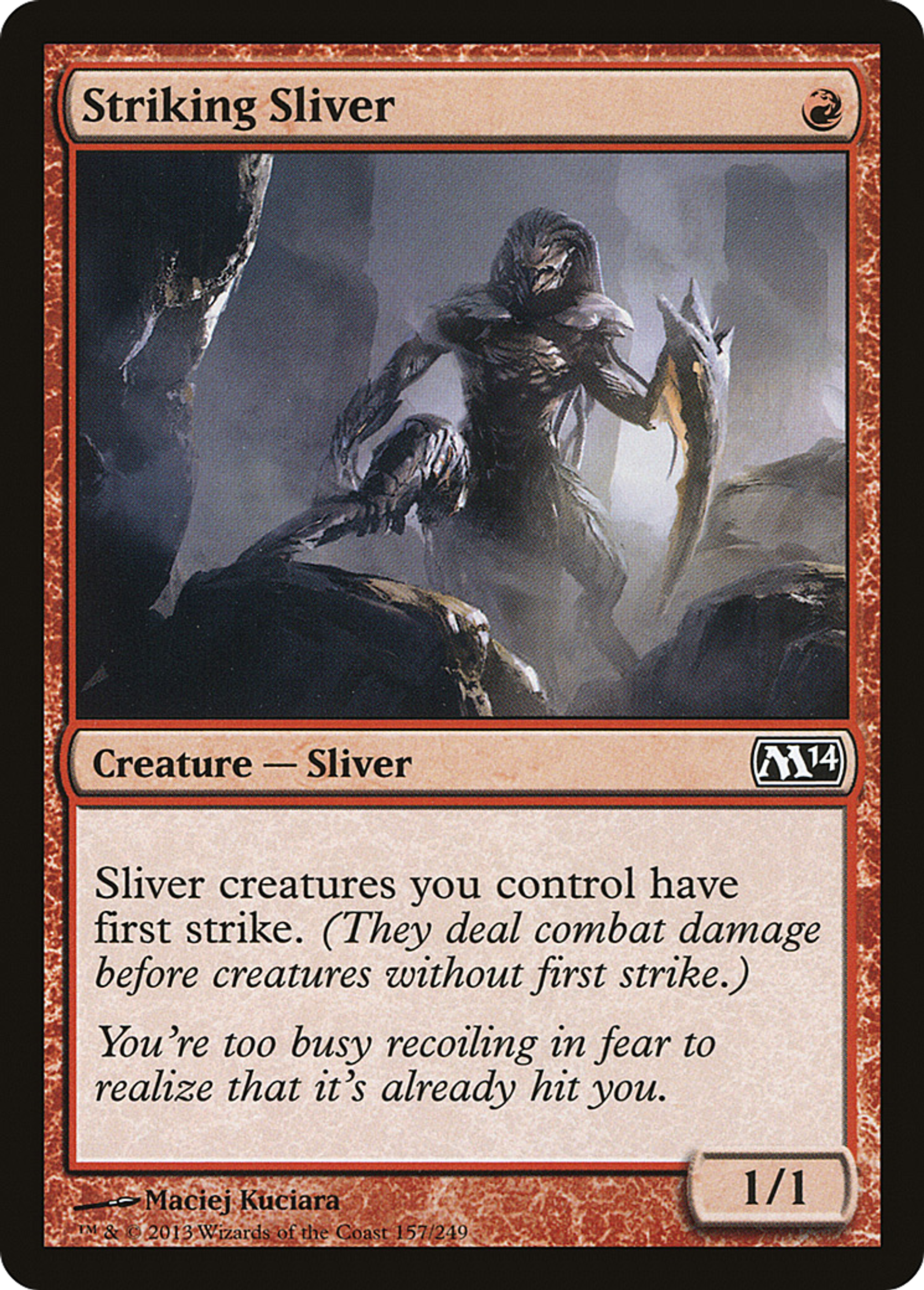 Striking Sliver — Magic 2014 — Magic: The Gathering