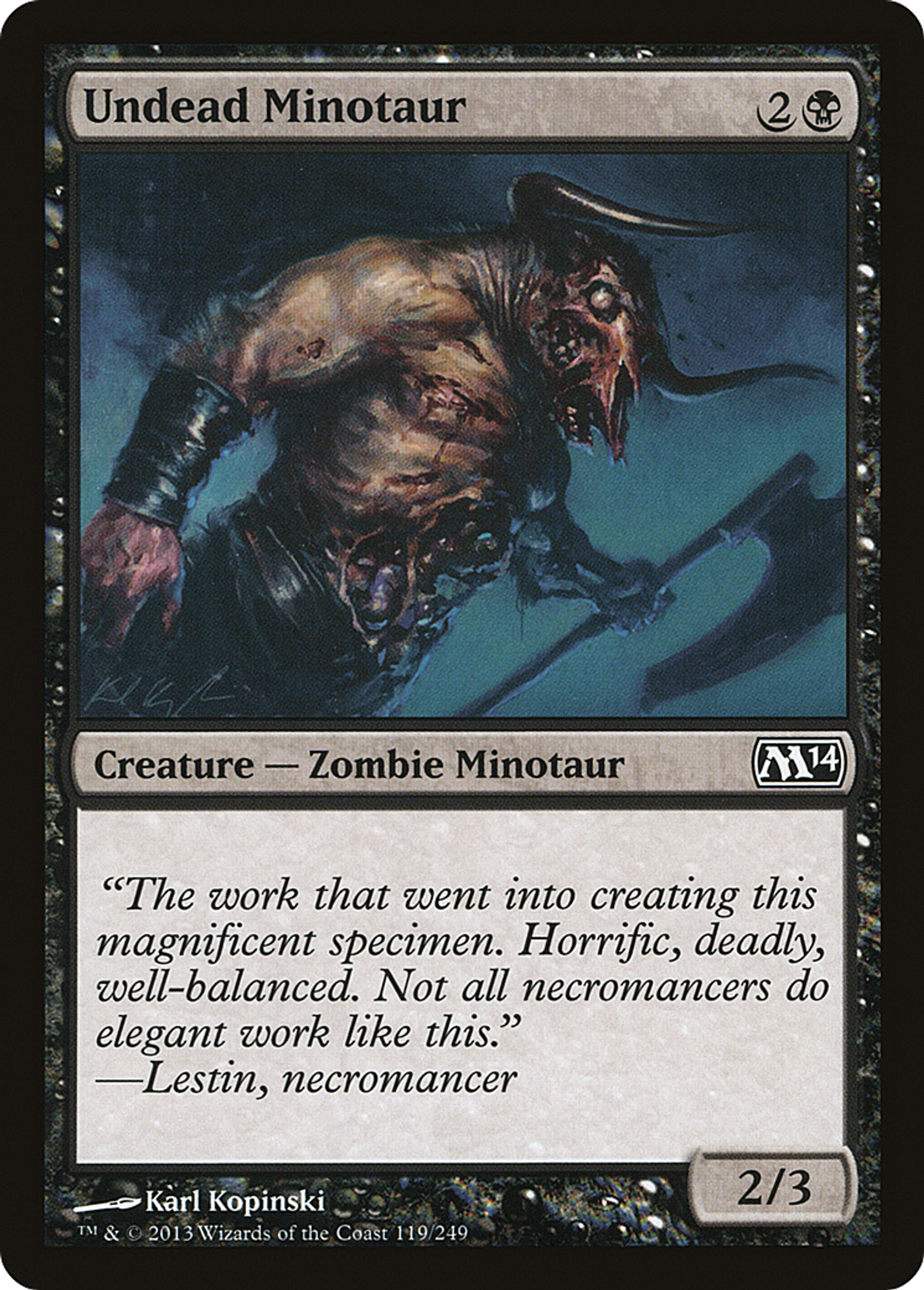 Undead Minotaur — Magic 2014 — Magic: The Gathering