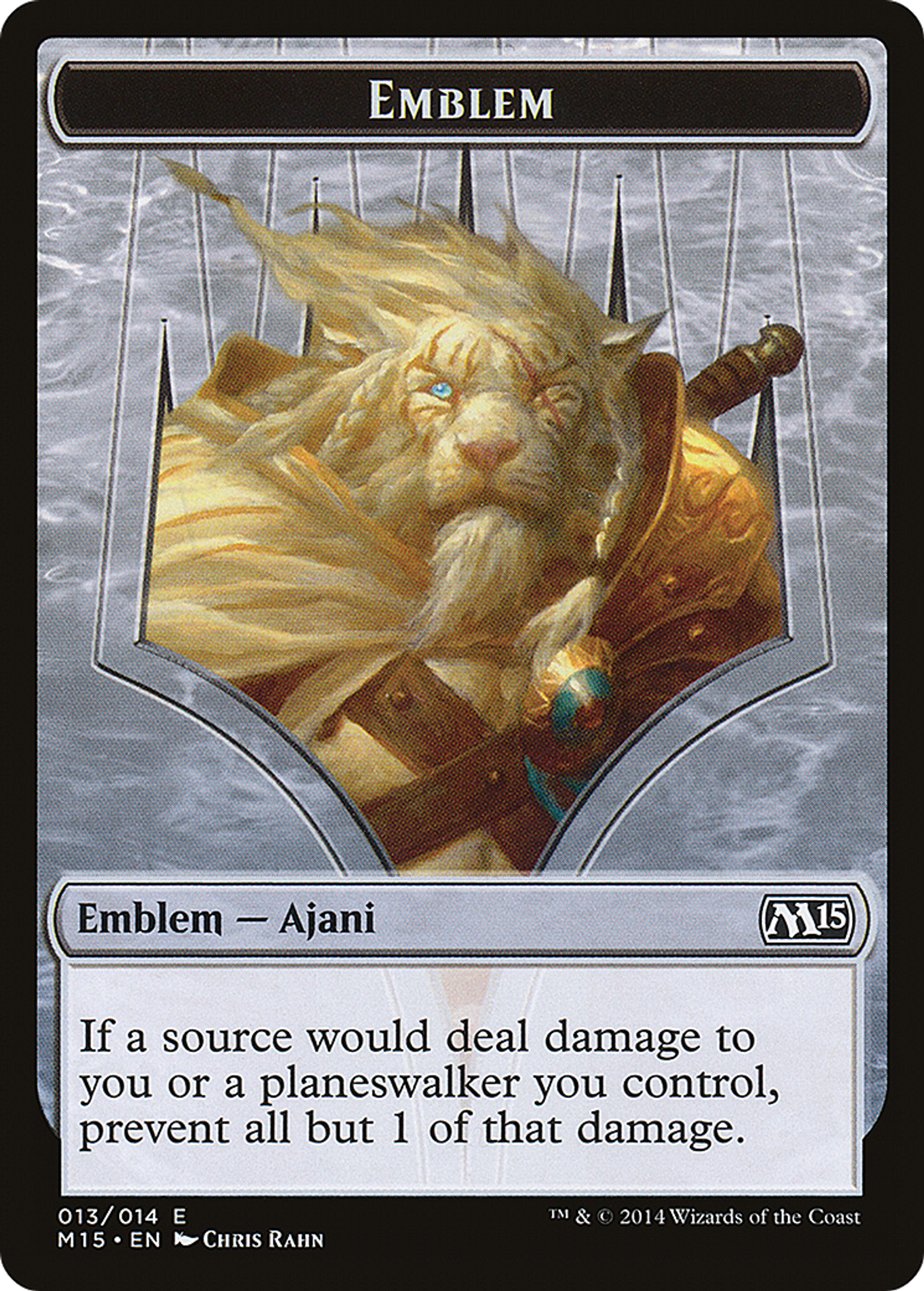Ajani Steadfast Emblem — Magic 2015 — Magic: The Gathering