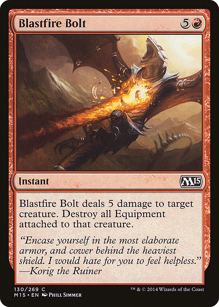 Blastfire Bolt — Magic 2015 — Magic: The Gathering