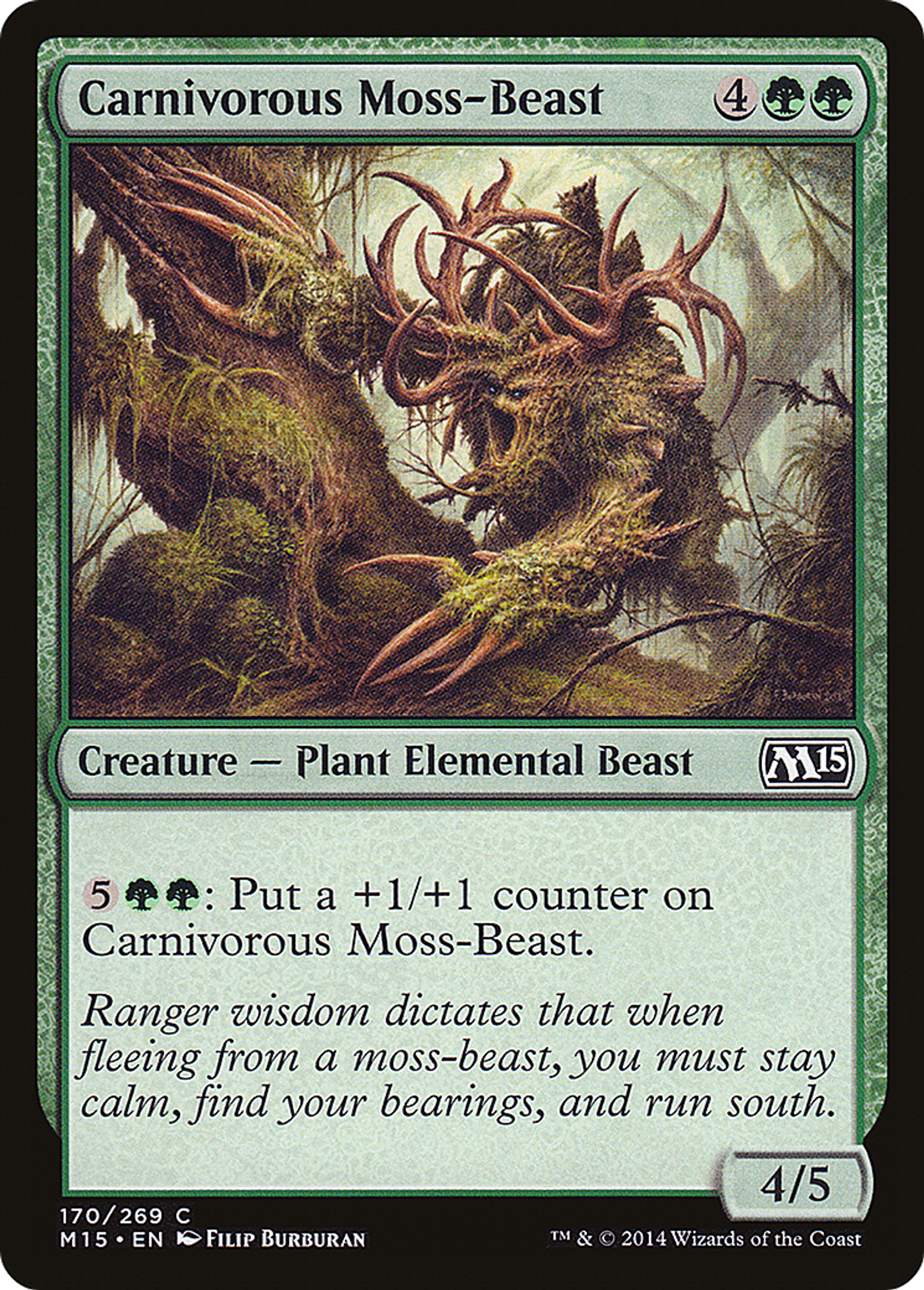 Carnivorous Moss-Beast — Magic 2015 — Magic: The Gathering
