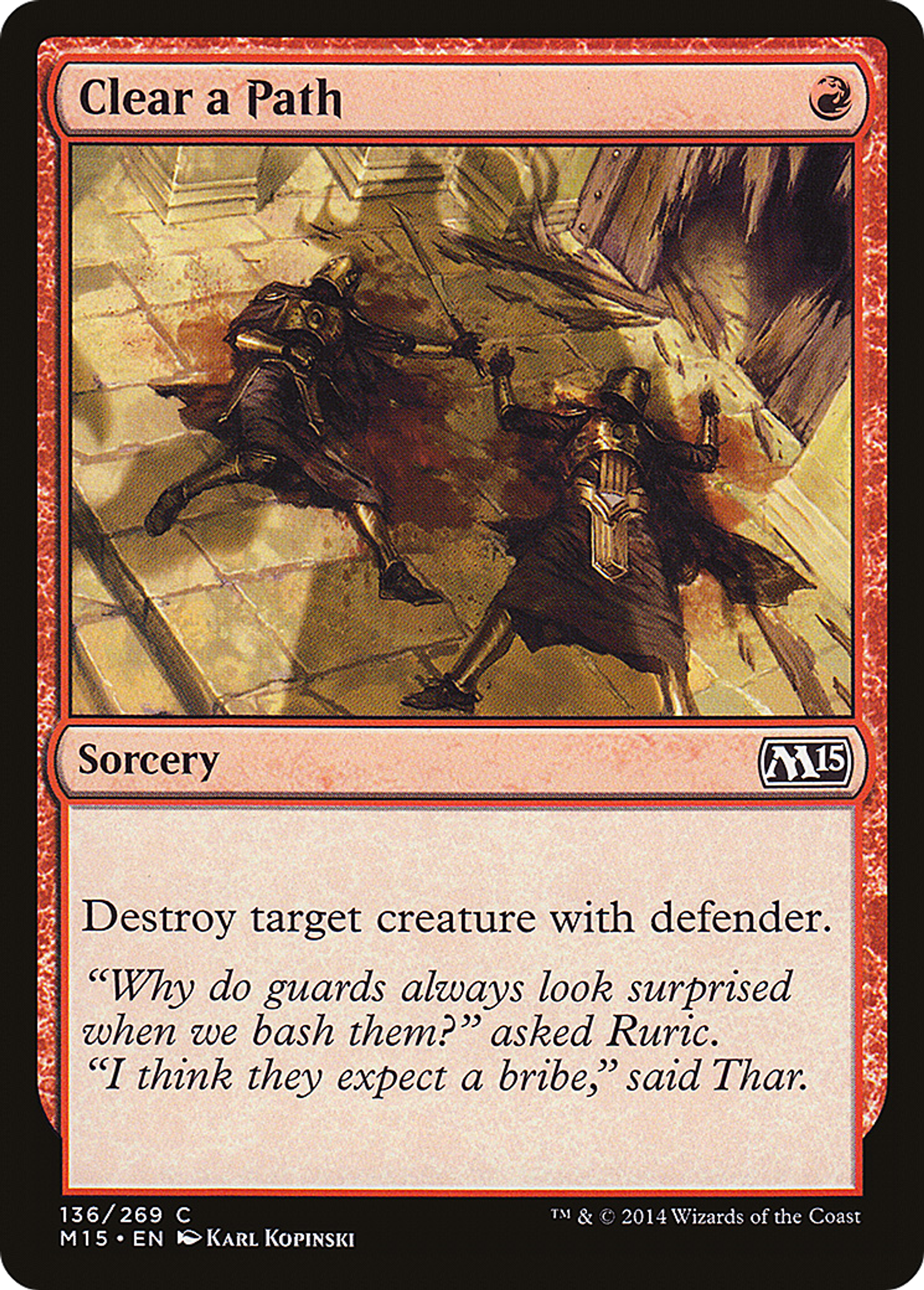 Clear a Path — Magic 2015 — Magic: The Gathering
