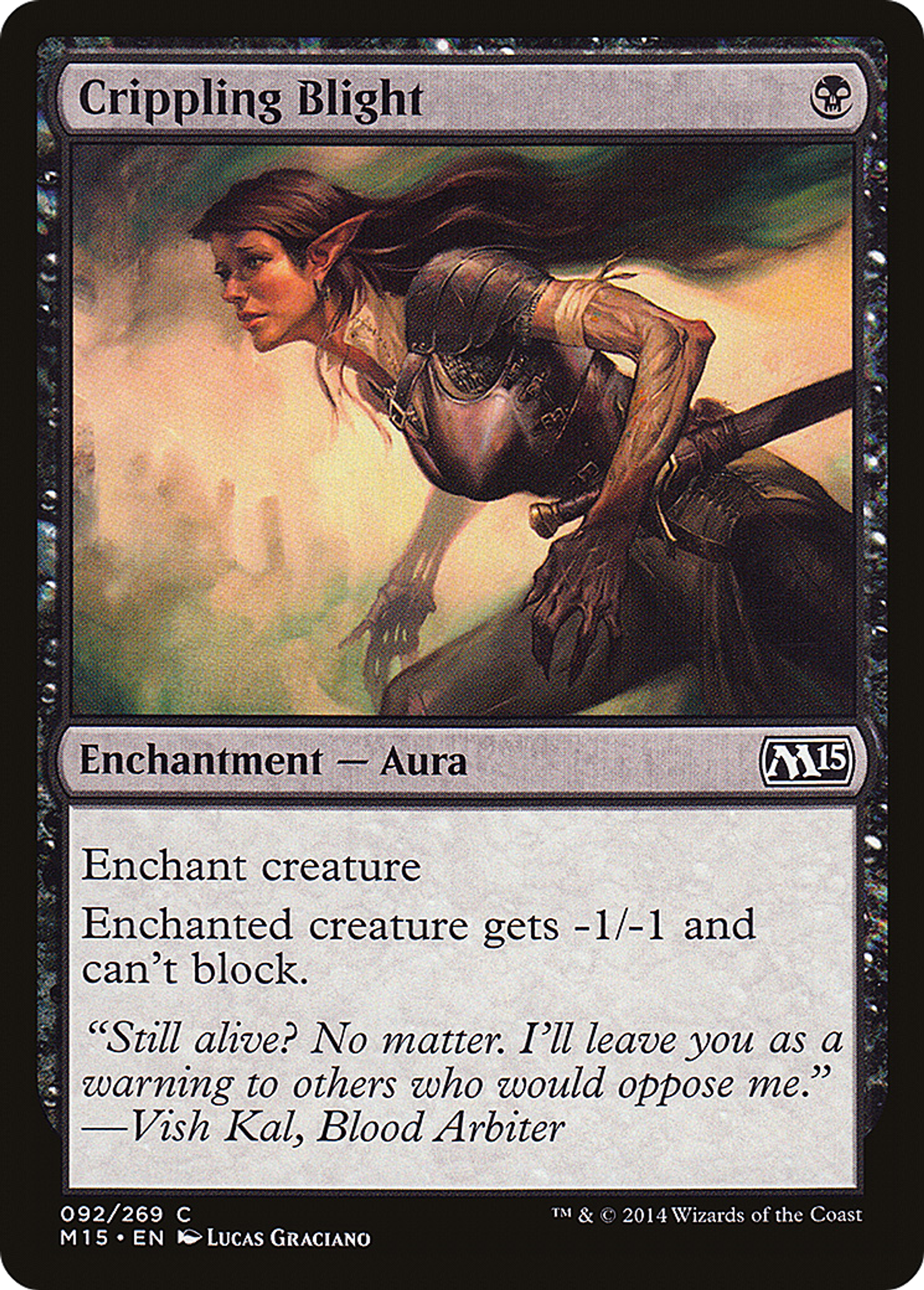 Crippling Blight — Magic 2015 — Magic: The Gathering
