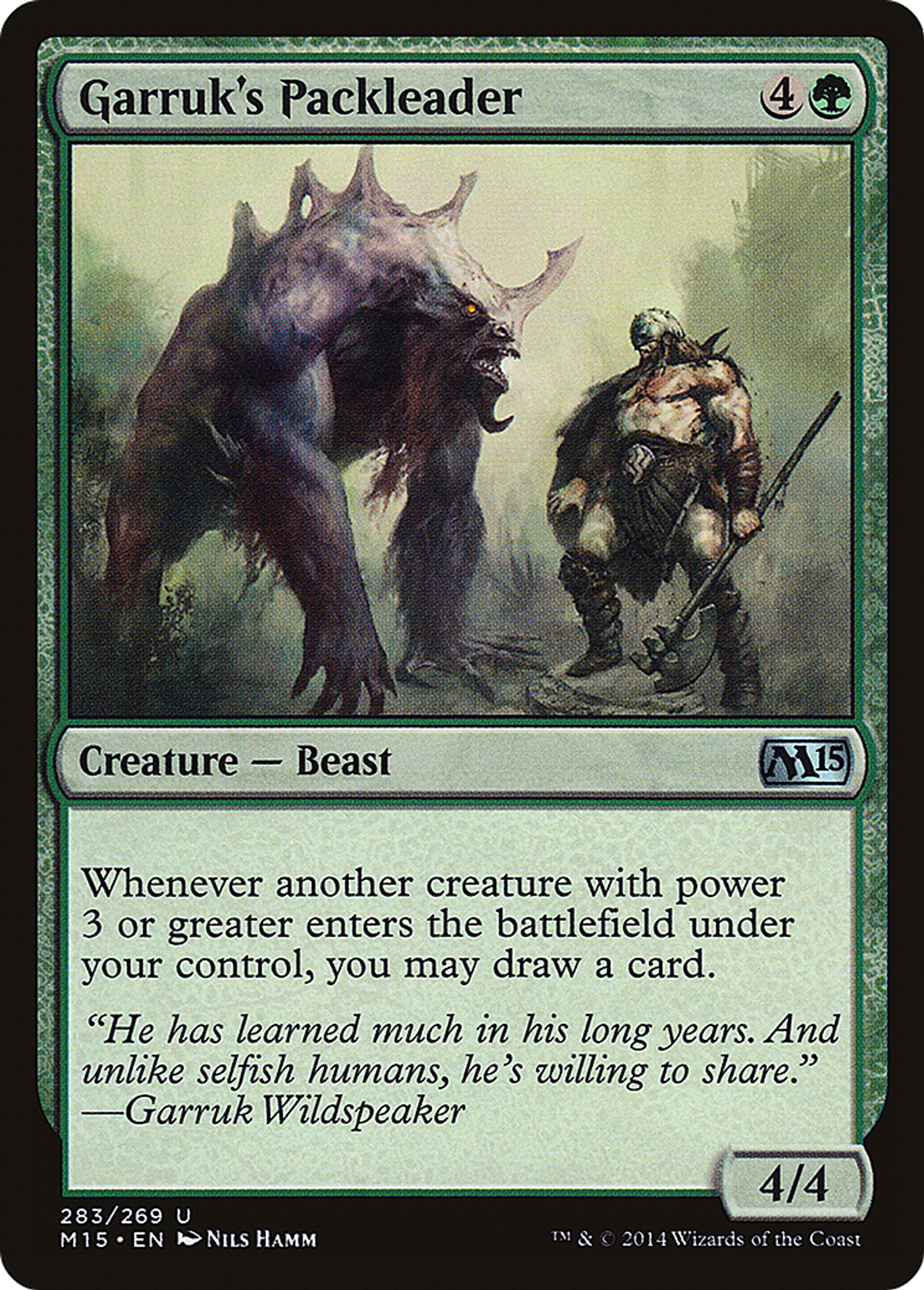Garruk's Packleader — Magic 2015 — Magic: The Gathering