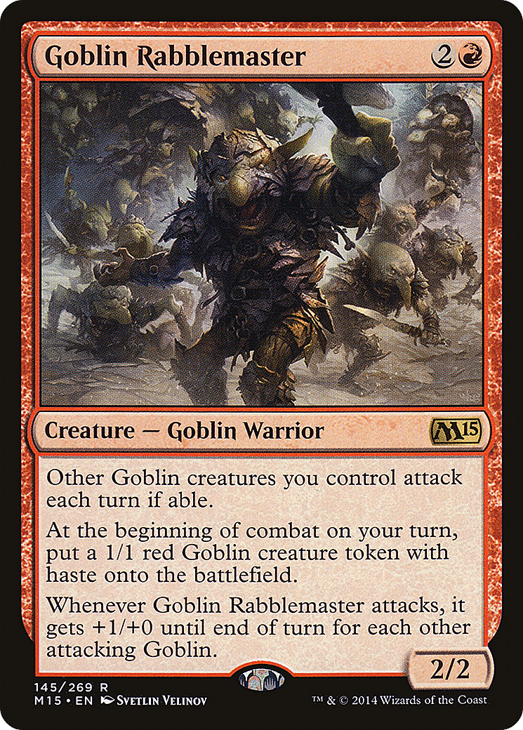 Goblin Rabblemaster — Magic 2015 — Magic: The Gathering