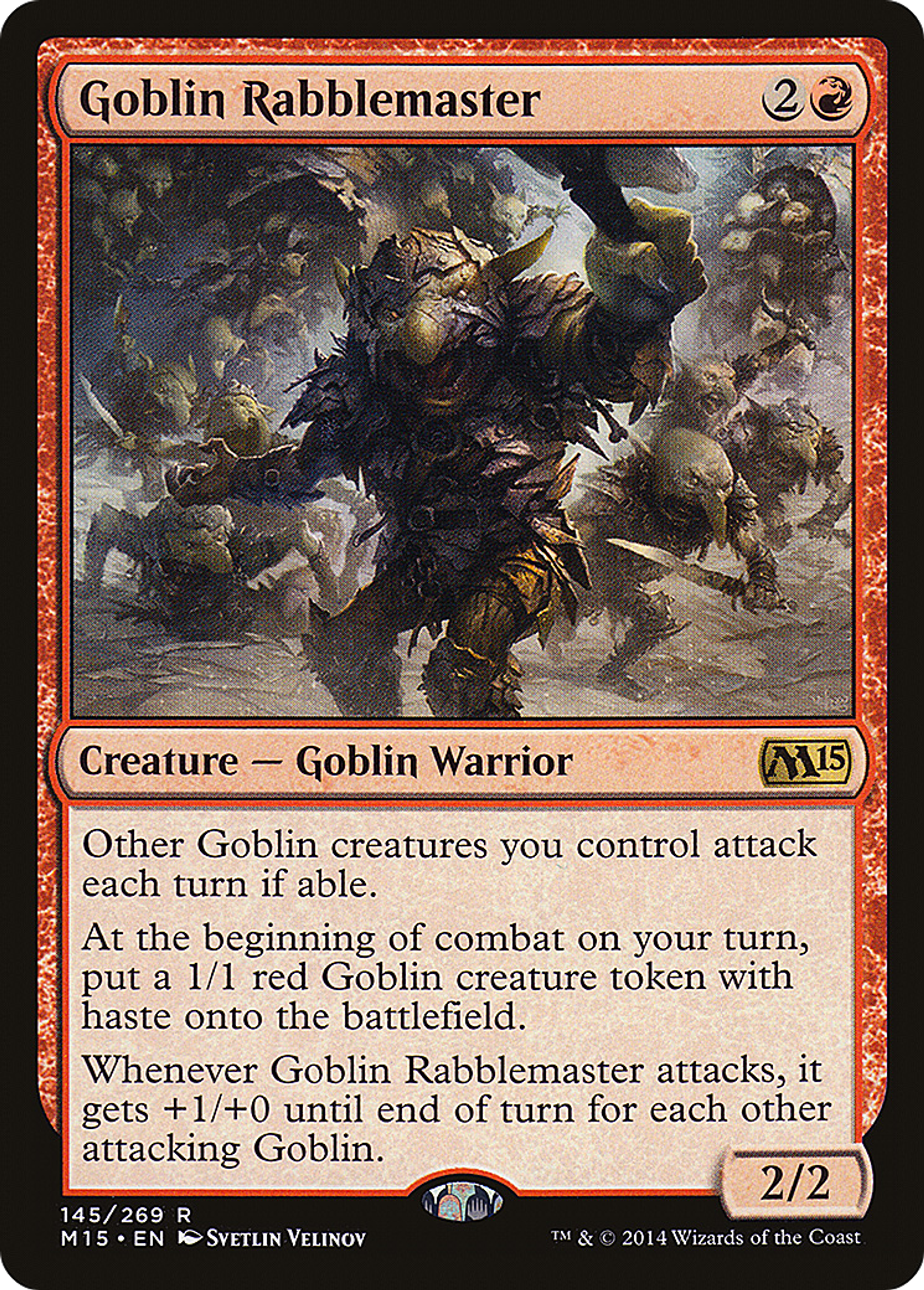 Goblin Rabblemaster — Magic 2015 — Magic: The Gathering