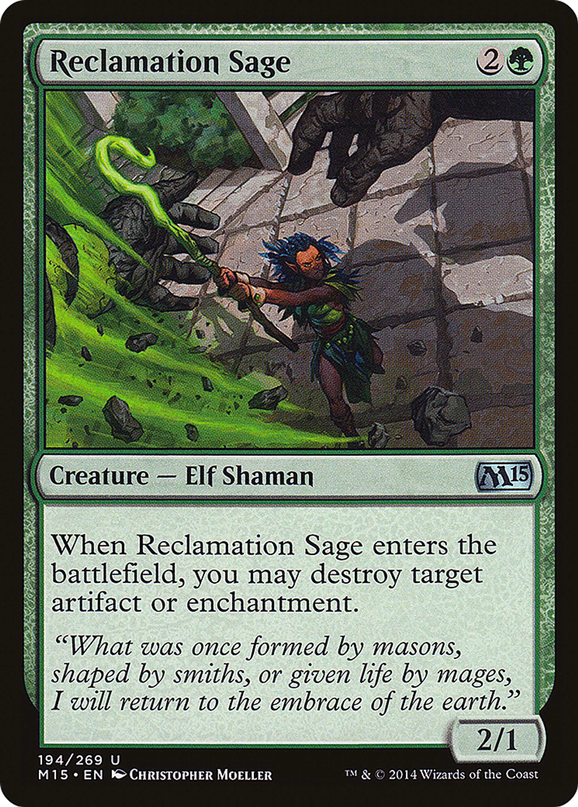 Reclamation Sage — Magic 2015 — Magic: The Gathering