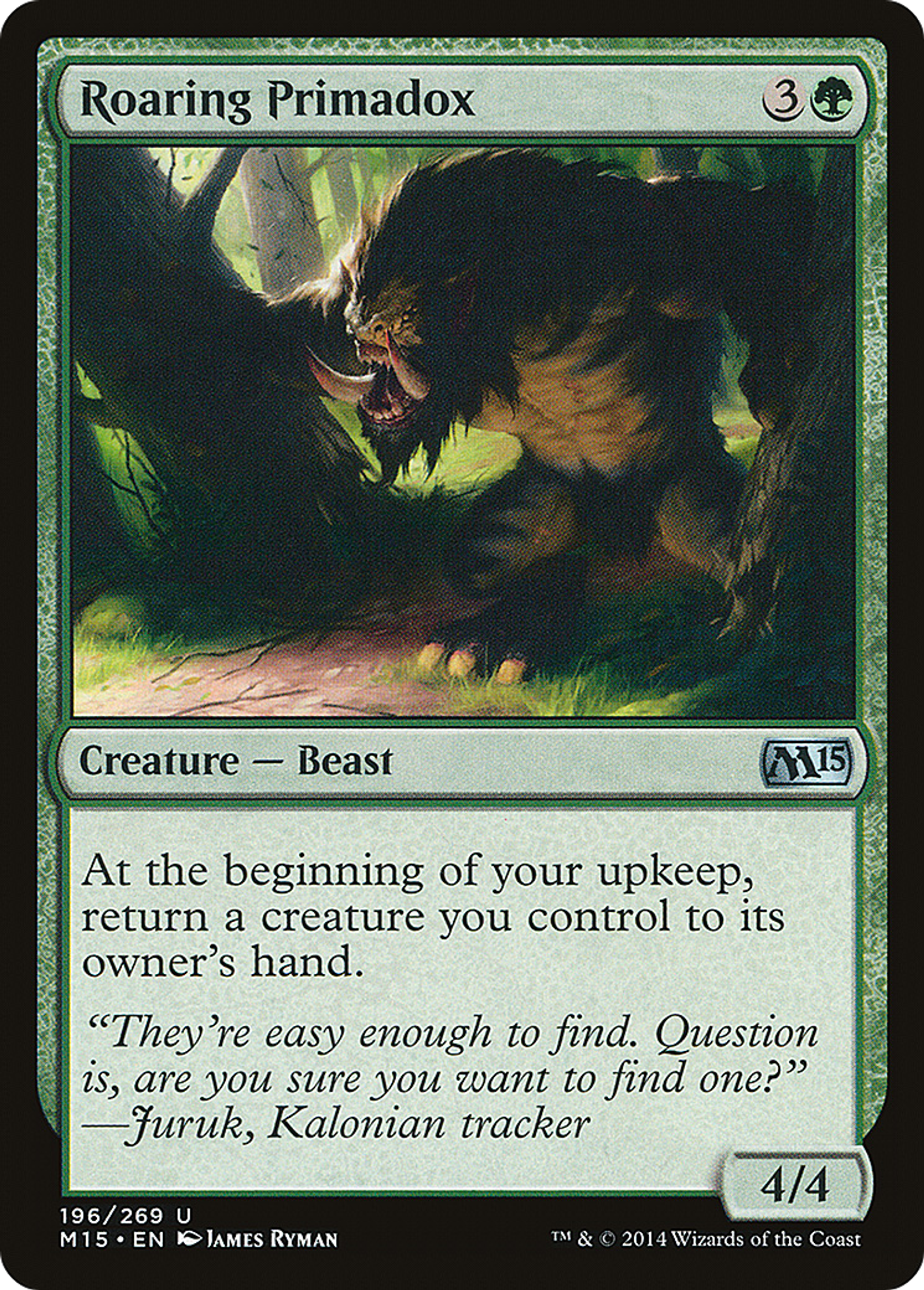 Roaring Primadox — Magic 2015 — Magic: The Gathering