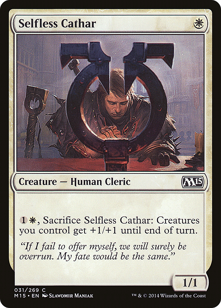 Selfless Cathar — Magic 2015 — Magic: The Gathering