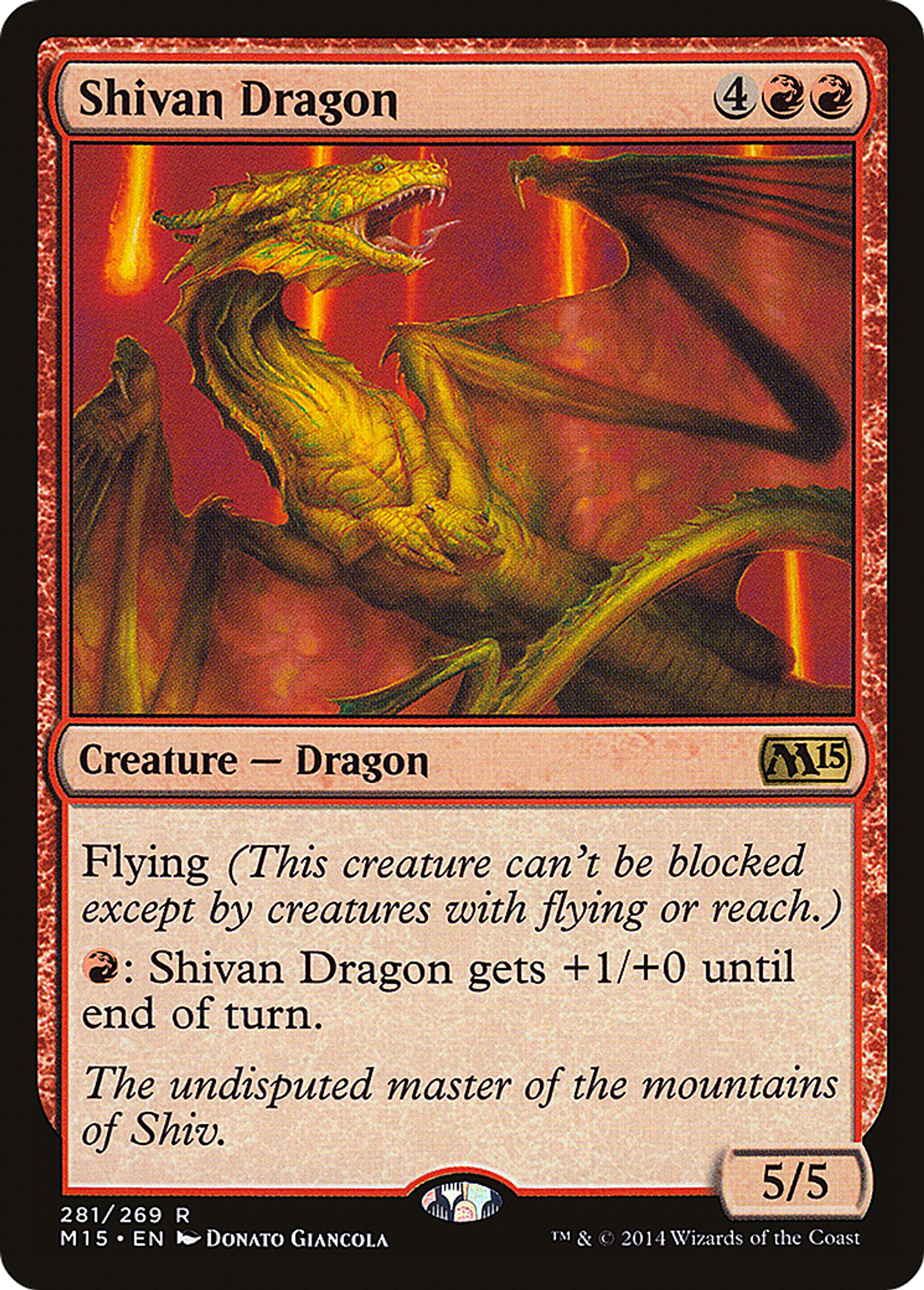 Shivan Dragon — Magic 2015 — Magic: The Gathering