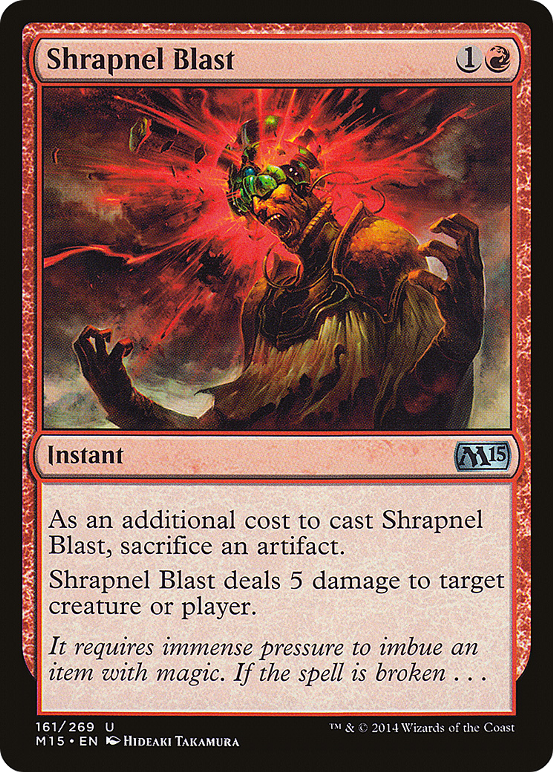 Shrapnel Blast — Magic 2015 — Magic: The Gathering