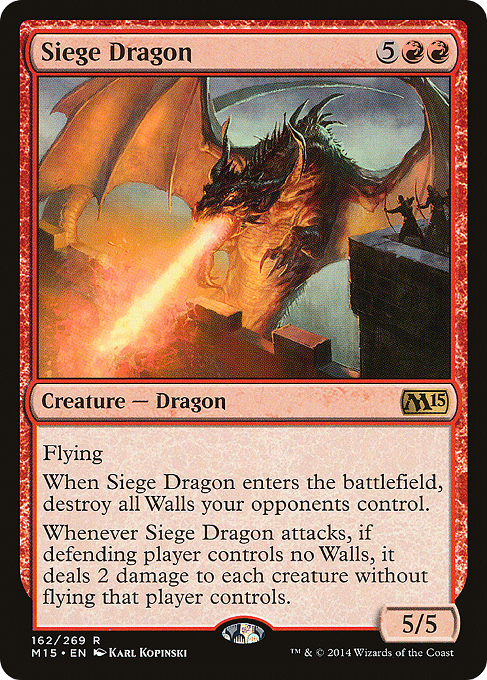 Siege Dragon — Magic 2015 — Magic: The Gathering