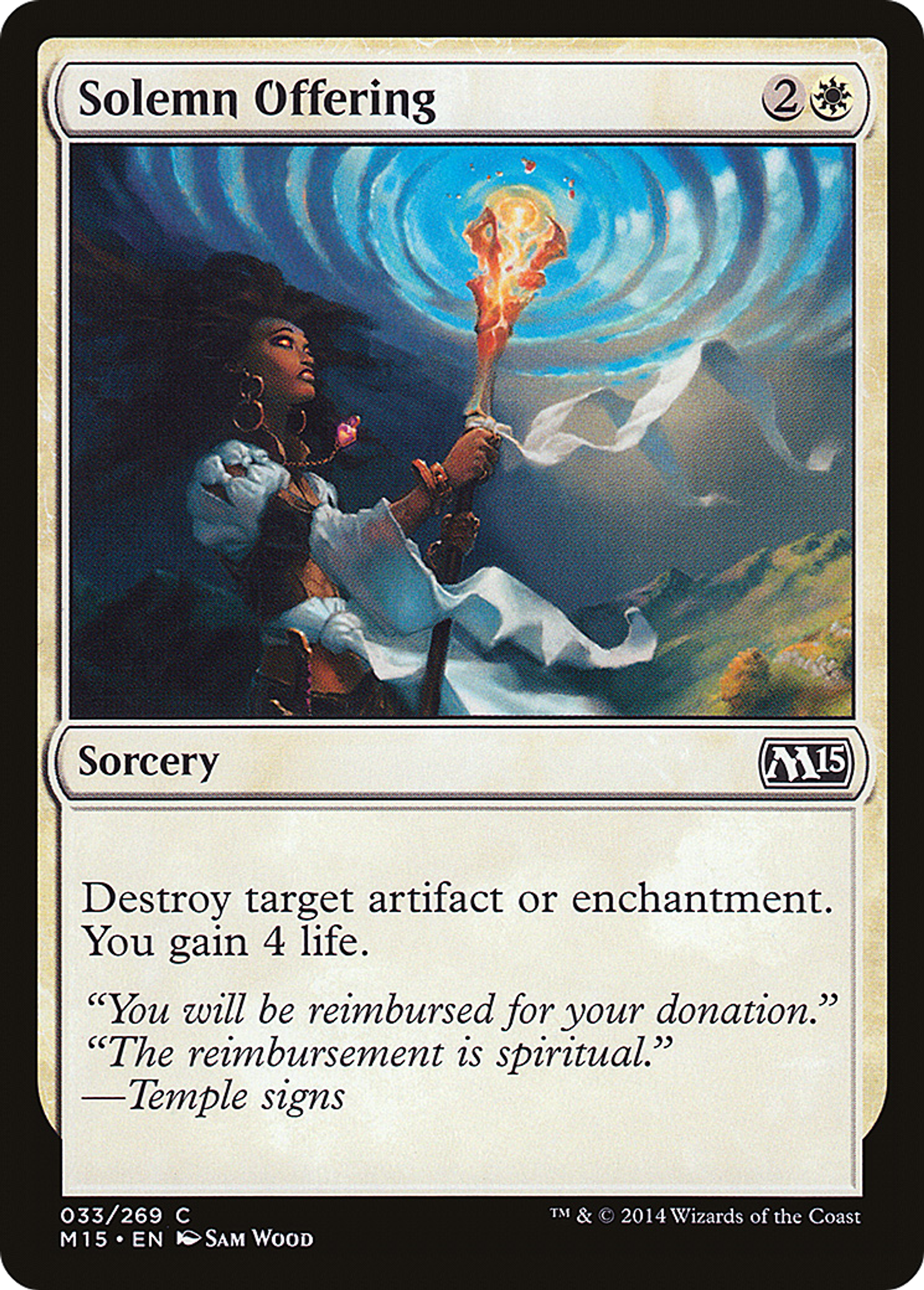 Solemn Offering — Magic 2015 — Magic: The Gathering