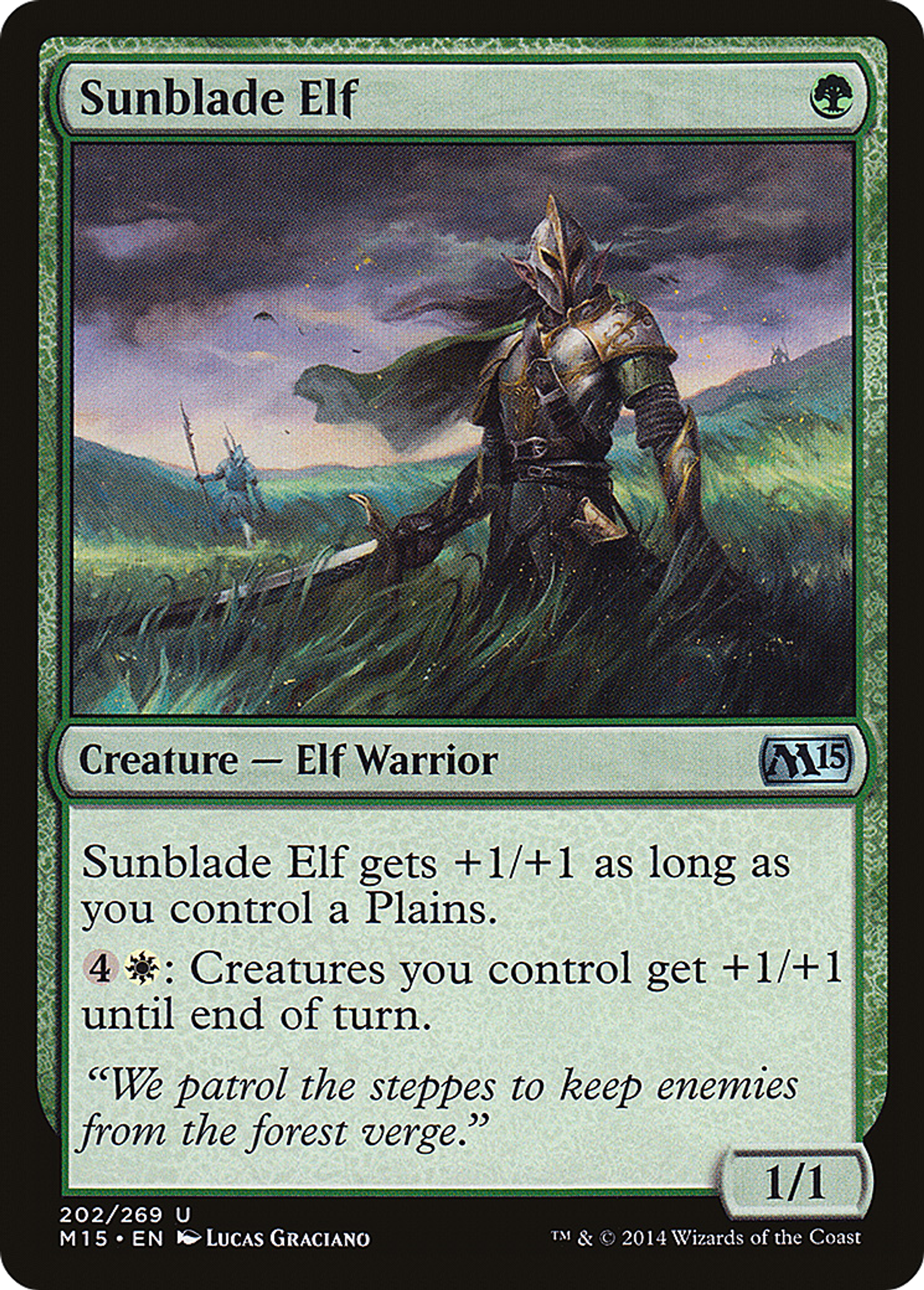 Sunblade Elf — Magic 2015 — Magic: The Gathering