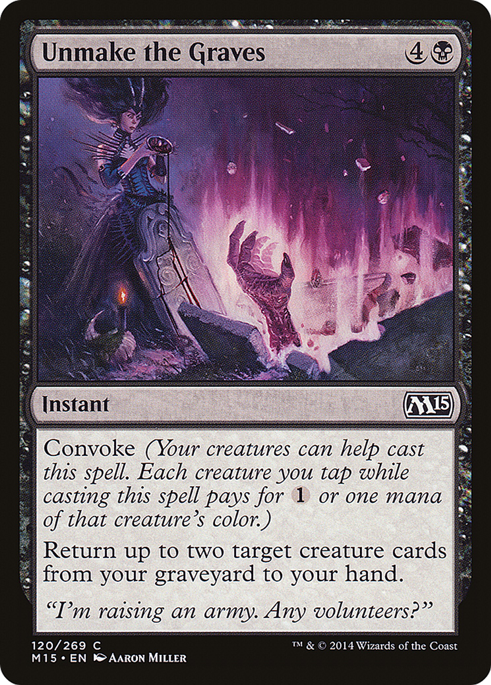 Unmake the Graves — Magic 2015 — Magic: The Gathering