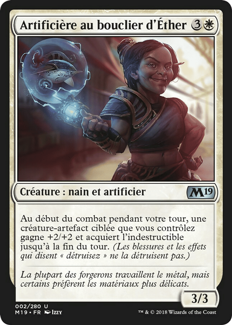 Artificière au bouclier d'Éther — Core Set 2019 — Magic: The Gathering