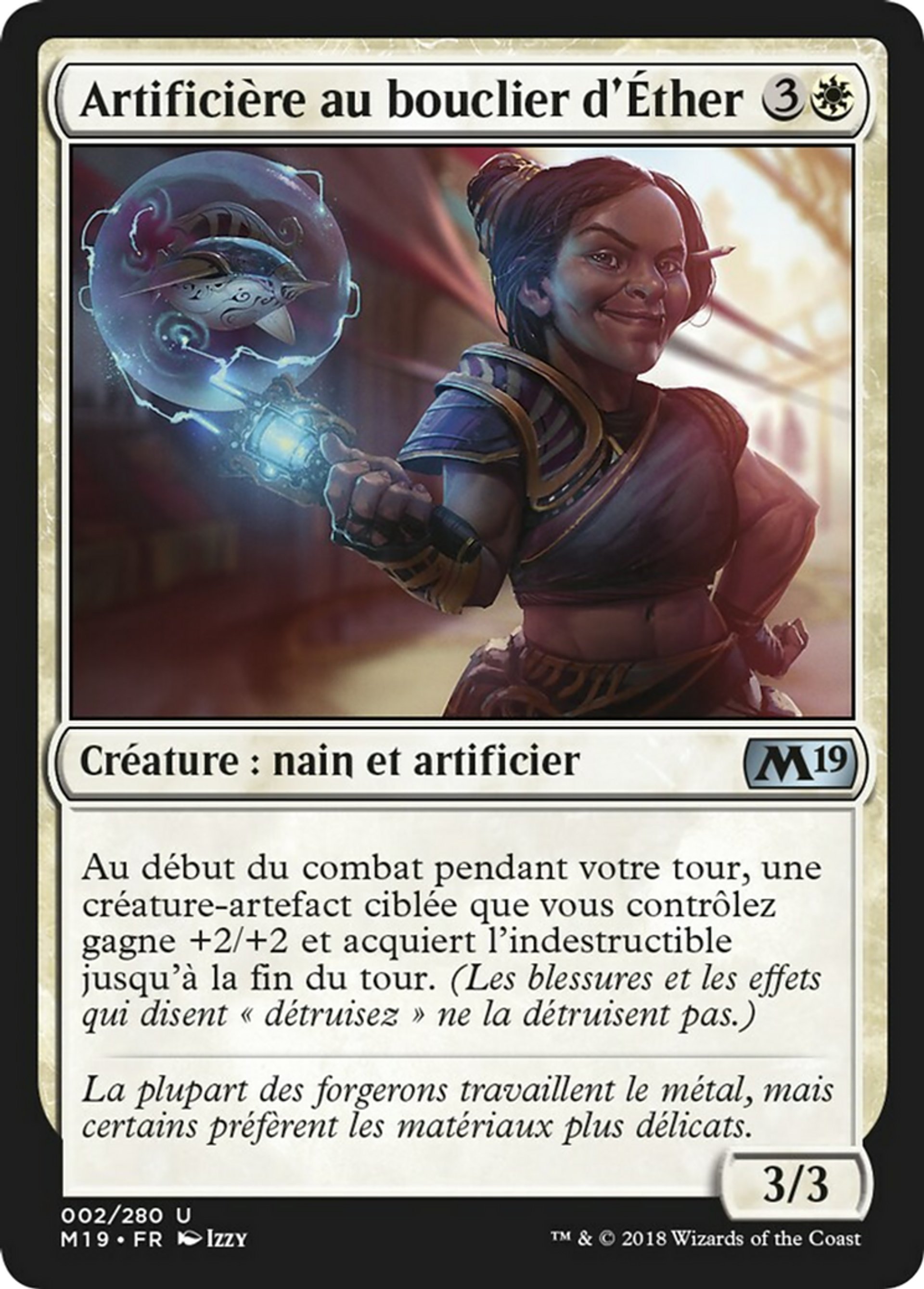Artificière au bouclier d'Éther — Core Set 2019 — Magic: The Gathering
