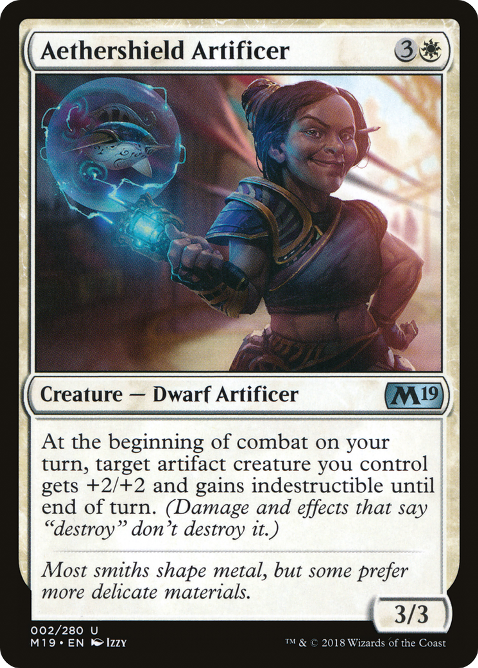 Artificière au bouclier d'Éther — Core Set 2019 — Magic: The Gathering