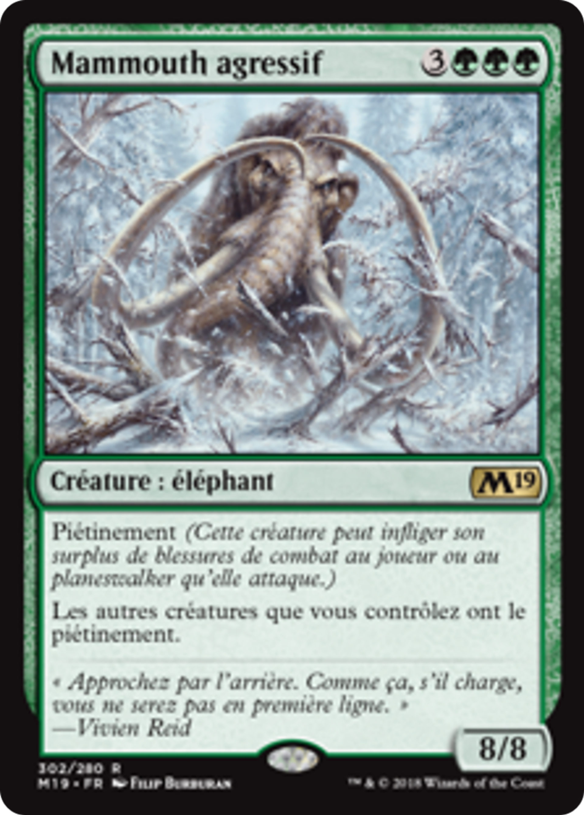 Mammouth agressif — Core Set 2019 — Magic: The Gathering