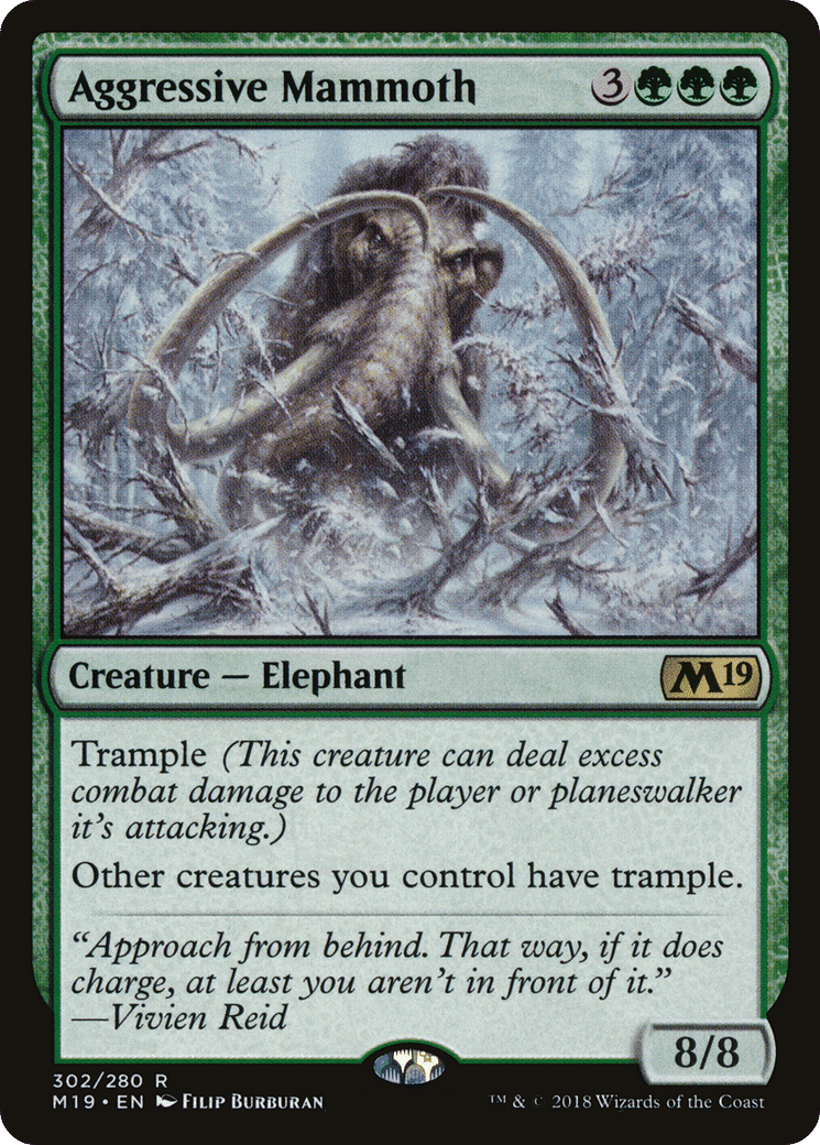 Aggressive Mammoth — Core Set 2019 — Magic: The Gathering