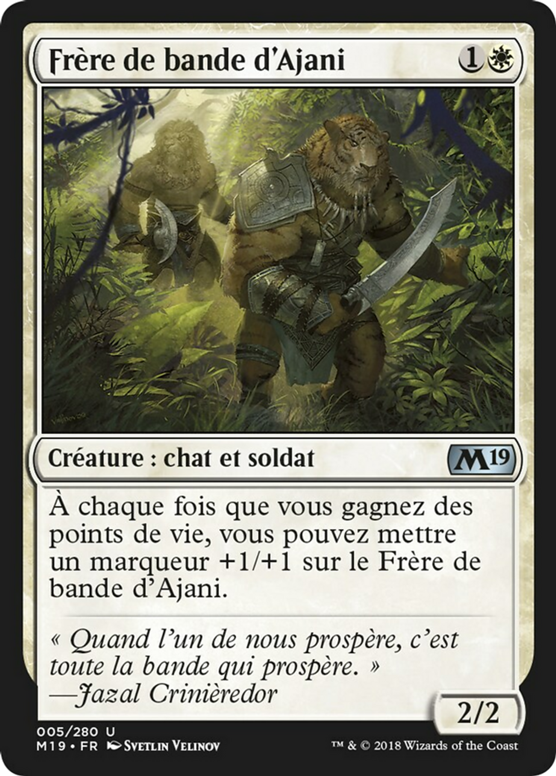 Frère de bande d'Ajani — Core Set 2019 — Magic: The Gathering