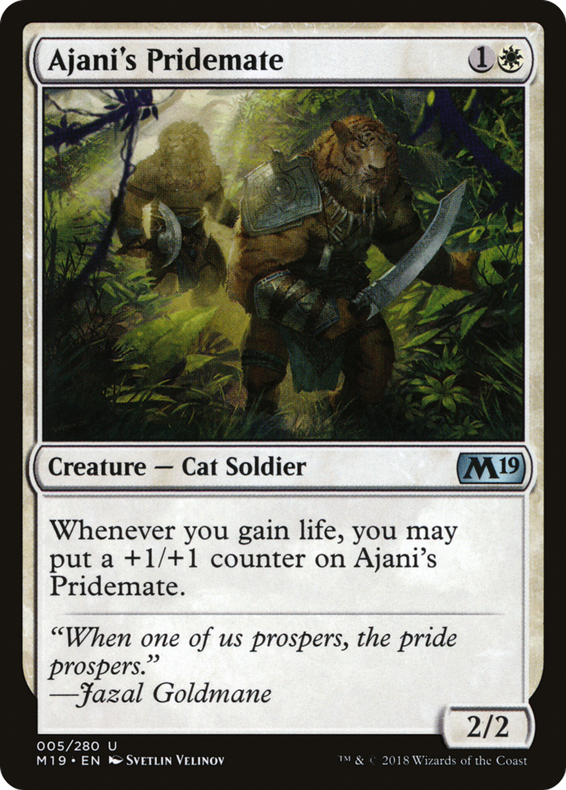 Frère de bande d'Ajani — Core Set 2019 — Magic: The Gathering